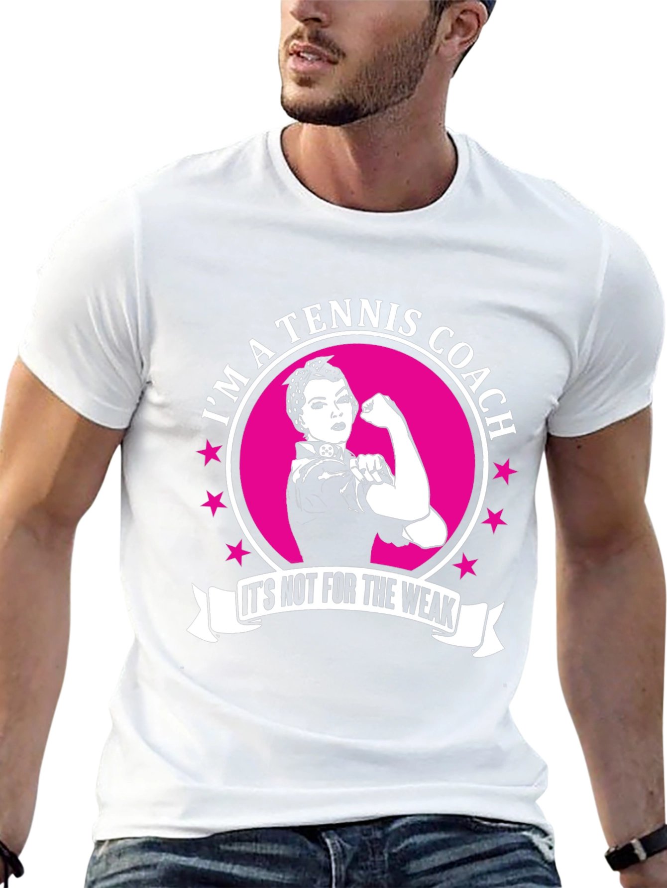 Tennis Coach T-Shirt - Strong Woman Design
