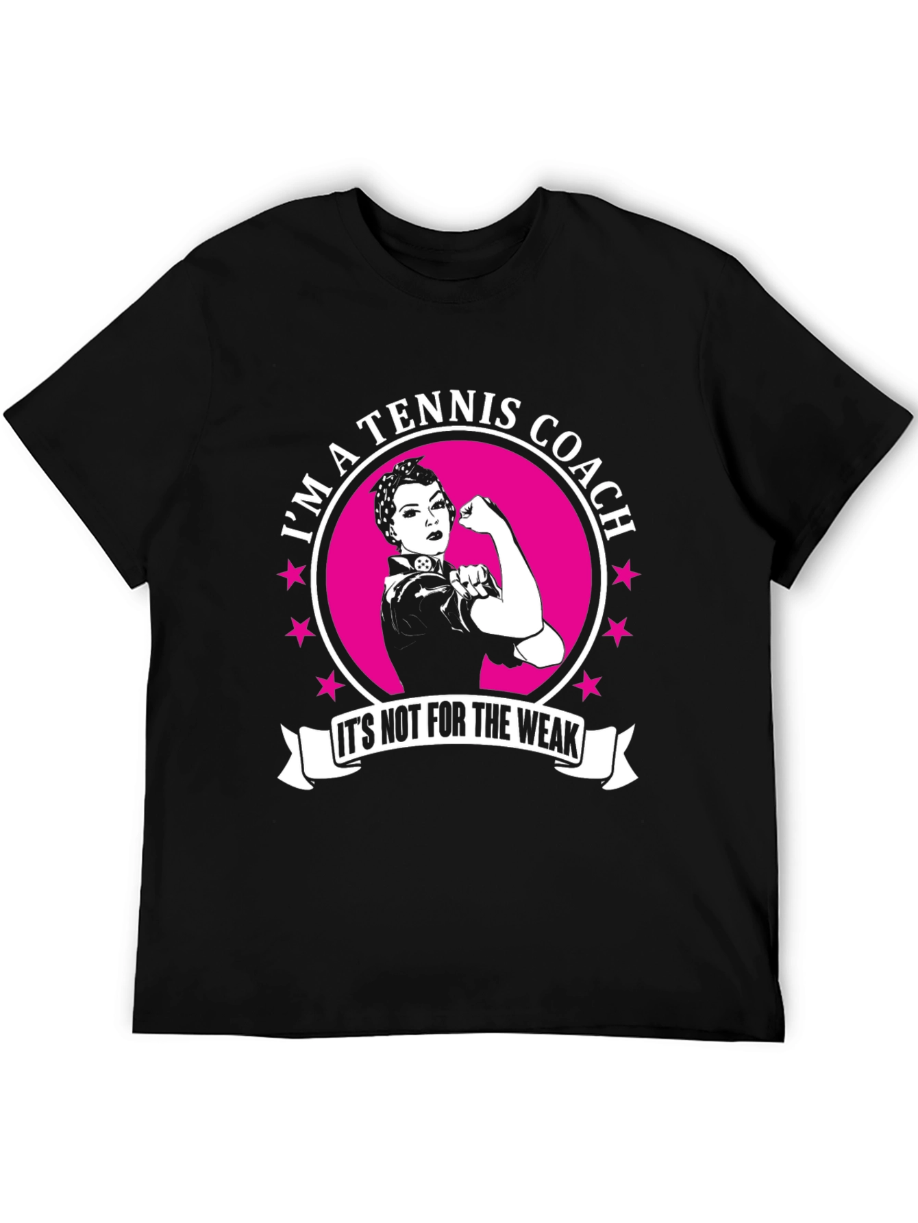 Tennis Coach T-Shirt - Strong Woman Design