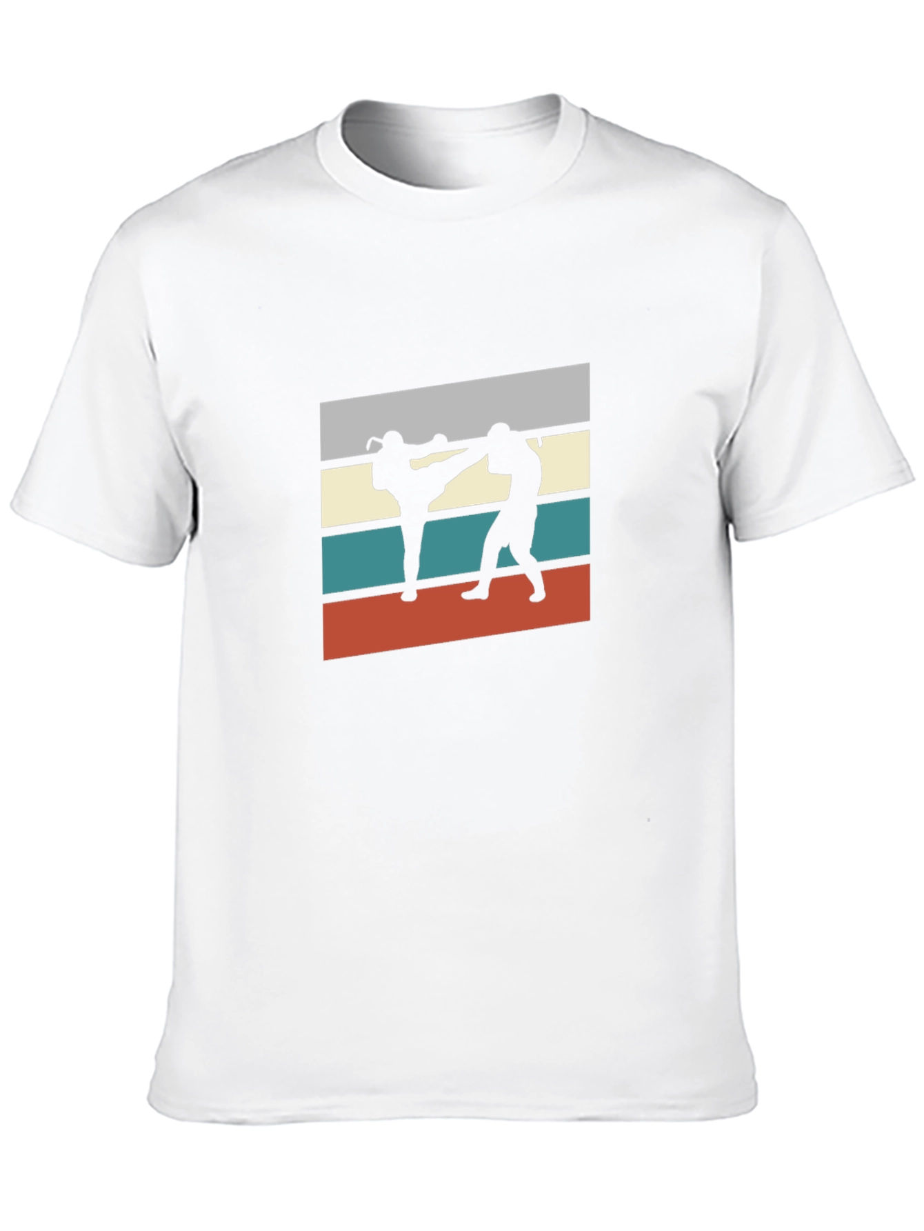 Retro Martial Arts Graphic Tee - Black