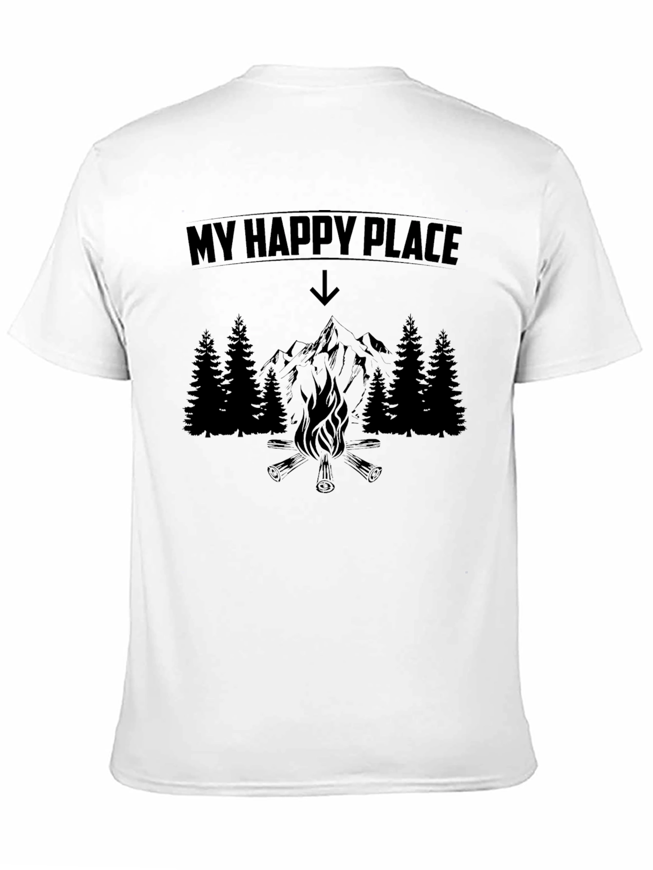My Happy Place Camping T-Shirt - Mountain Adventure Tee
