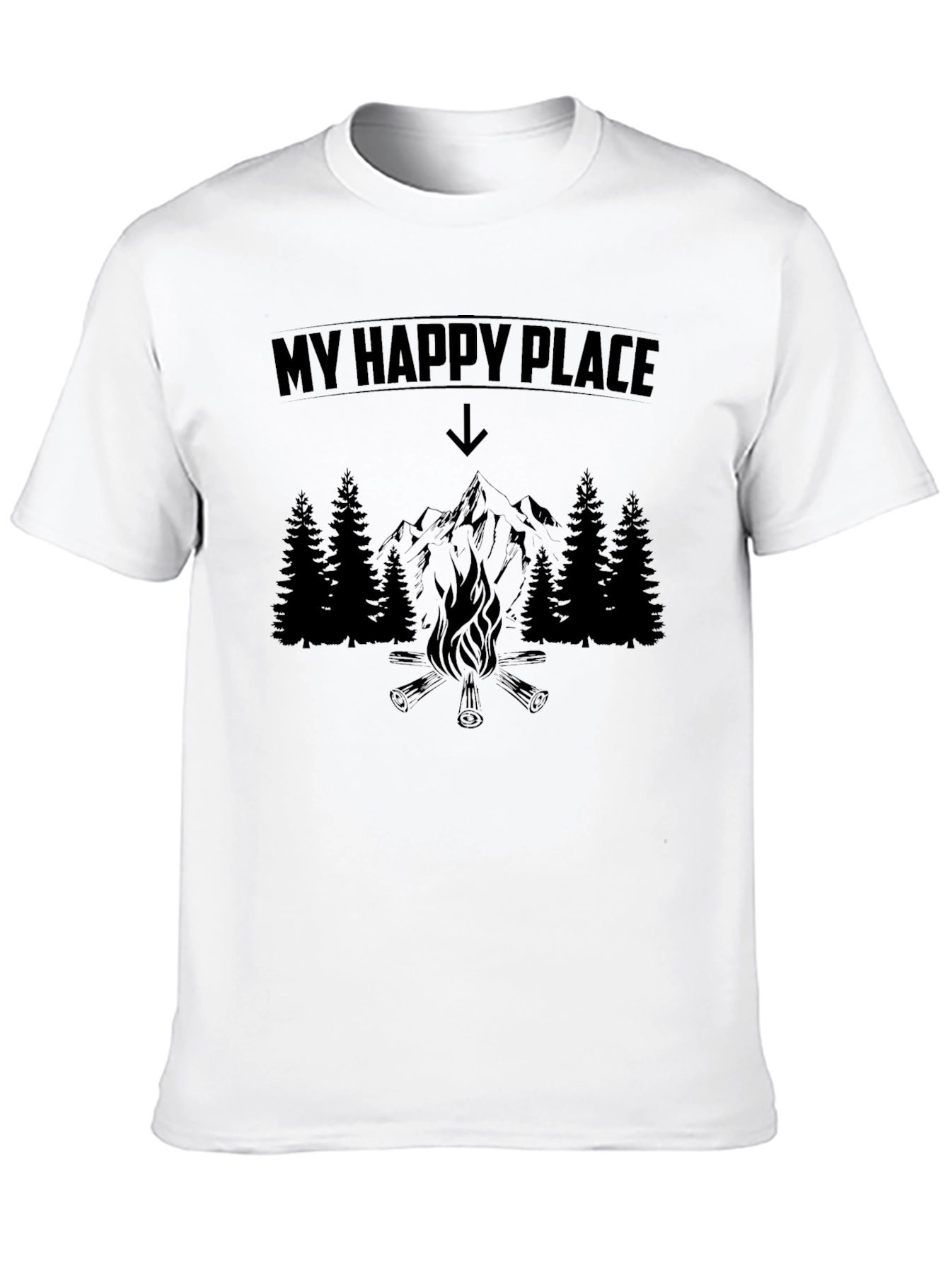 My Happy Place Camping T-Shirt - Mountain Adventure Tee