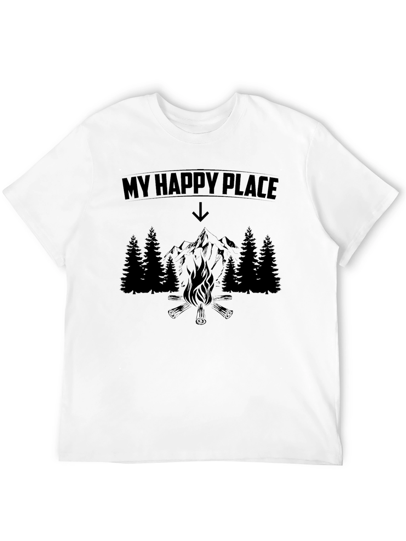 My Happy Place Camping T-Shirt - Mountain Adventure Tee