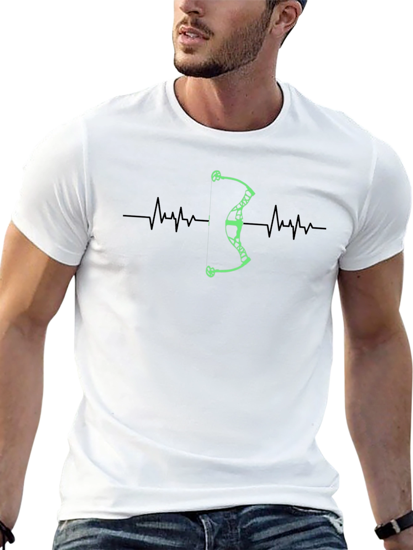Archery Heartbeat T-Shirt - Black