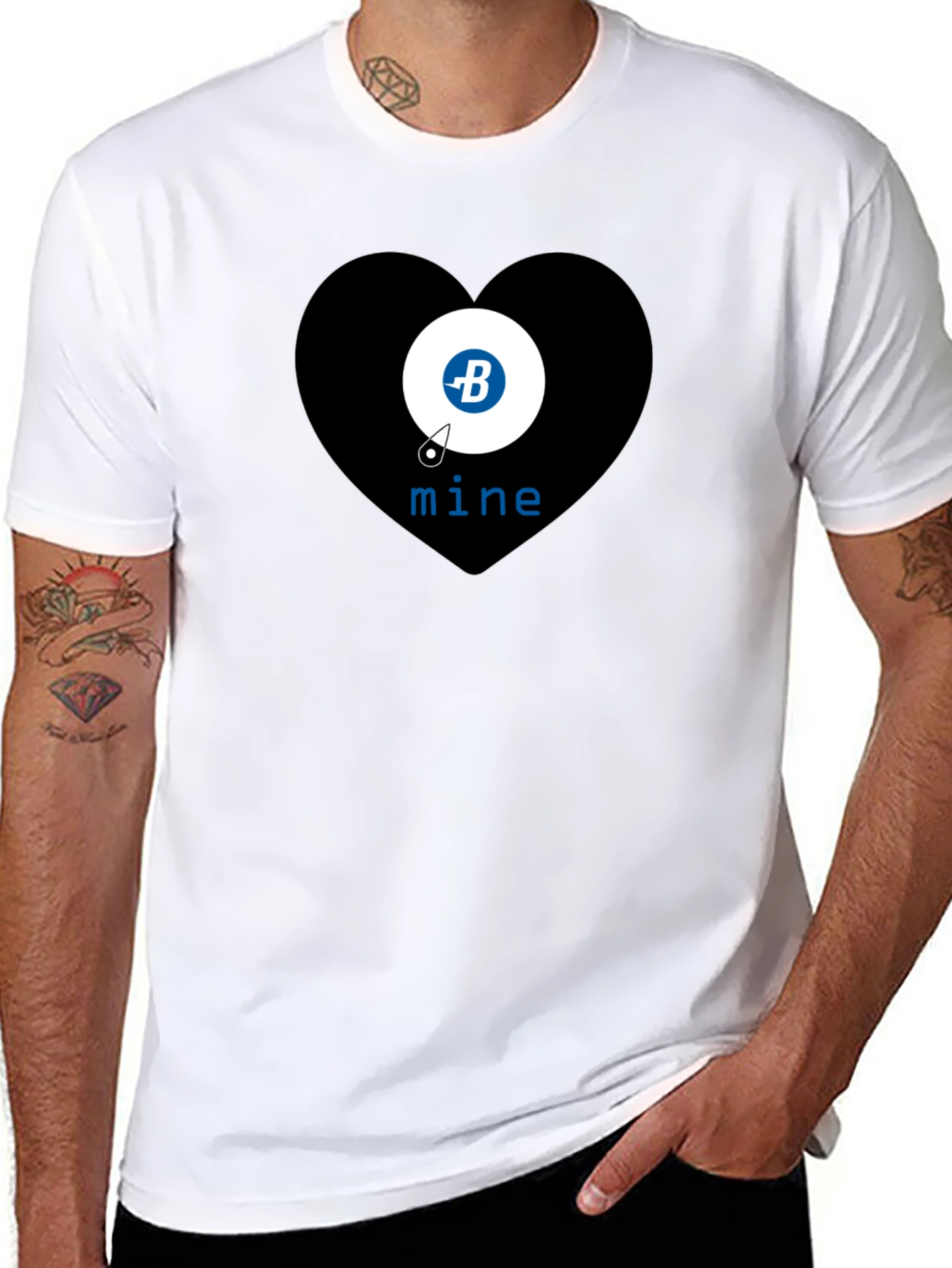 Bitcoin Mine Heart T-Shirt - Crypto Tee