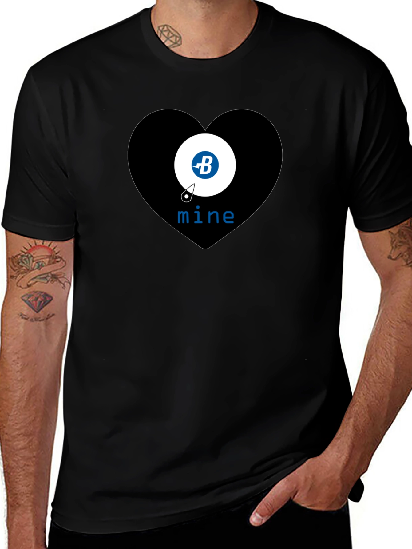 Bitcoin Mine Heart T-Shirt - Crypto Tee