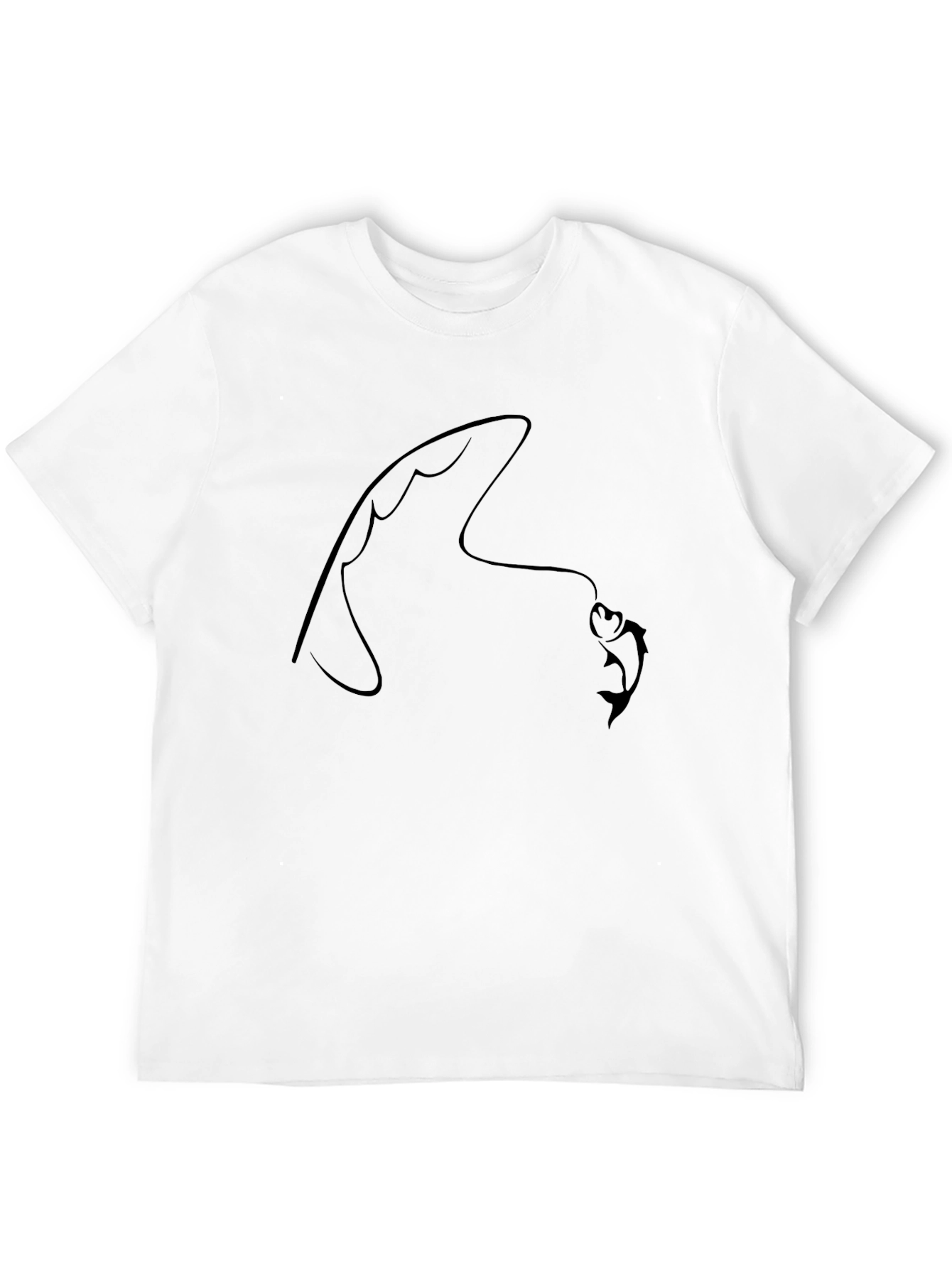 Fishing Line Art Black Tee - Anglers Style