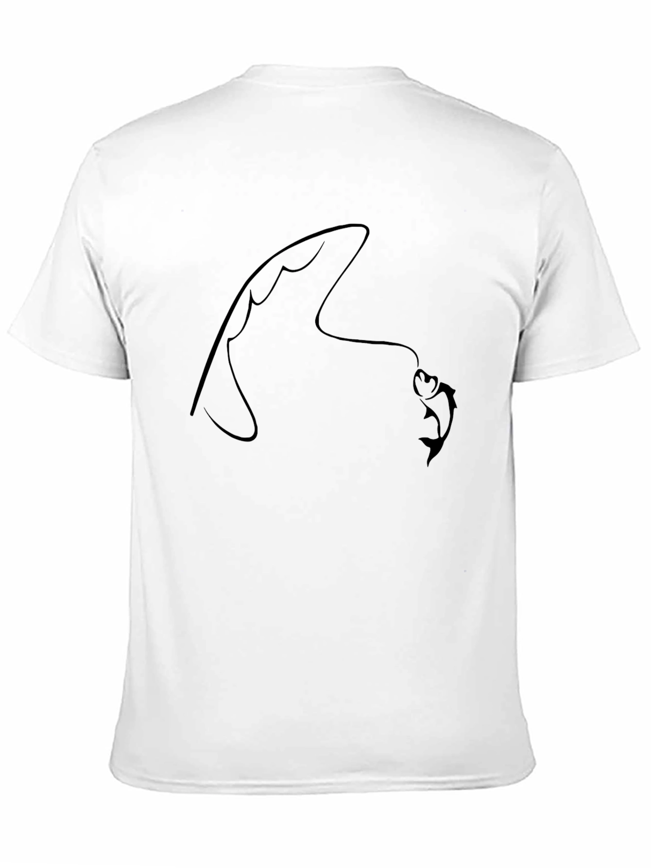 Fishing Line Art Black Tee - Anglers Style