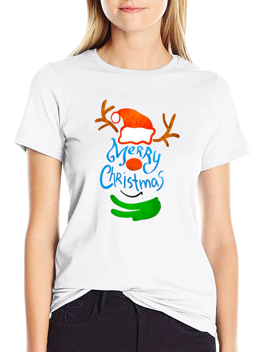 Merry Christmas T-Shirt - Reindeer Graphic Tee