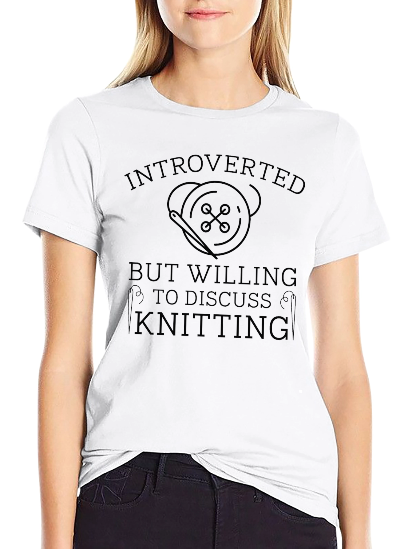 Introverted Knitting T-Shirt - Soft Cotton Tee