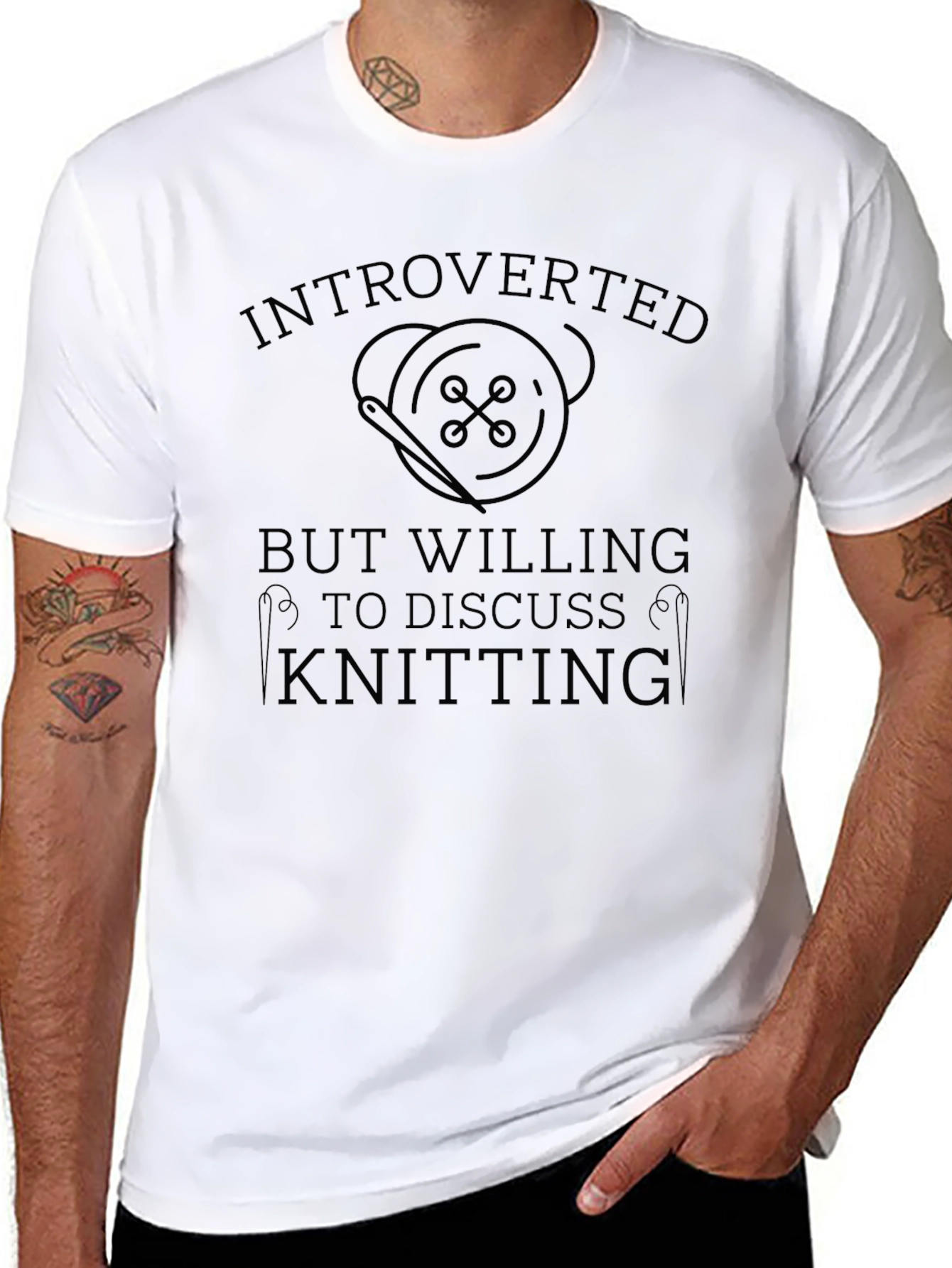 Introverted Knitting T-Shirt - Soft Cotton Tee