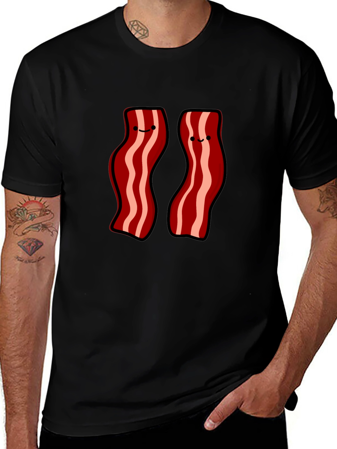 Bacon Buddies Black T-Shirt