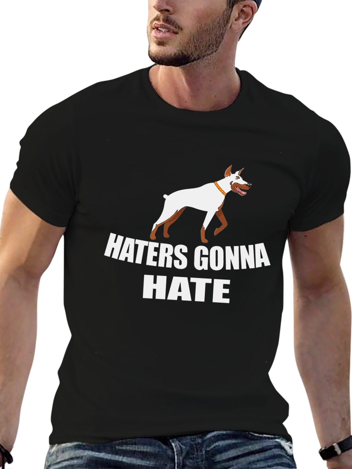 Haters Gonna Hate Dog Graphic T-Shirt
