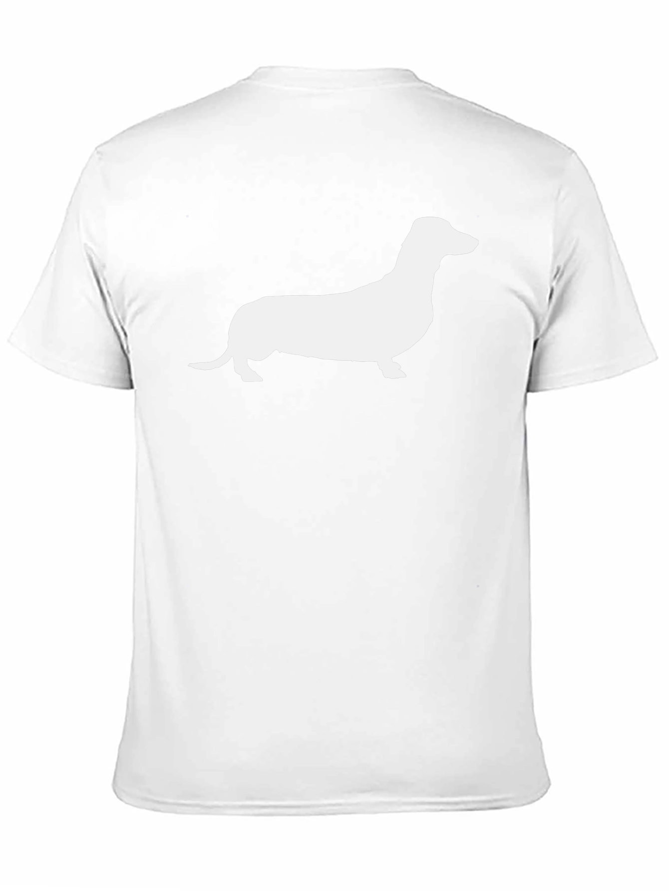 Dachshund Silhouette Graphic Tee - Black Cotton T-Shirt