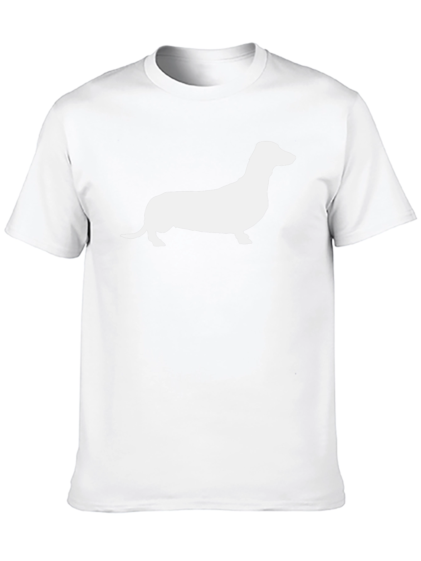 Dachshund Silhouette Graphic Tee - Black Cotton T-Shirt