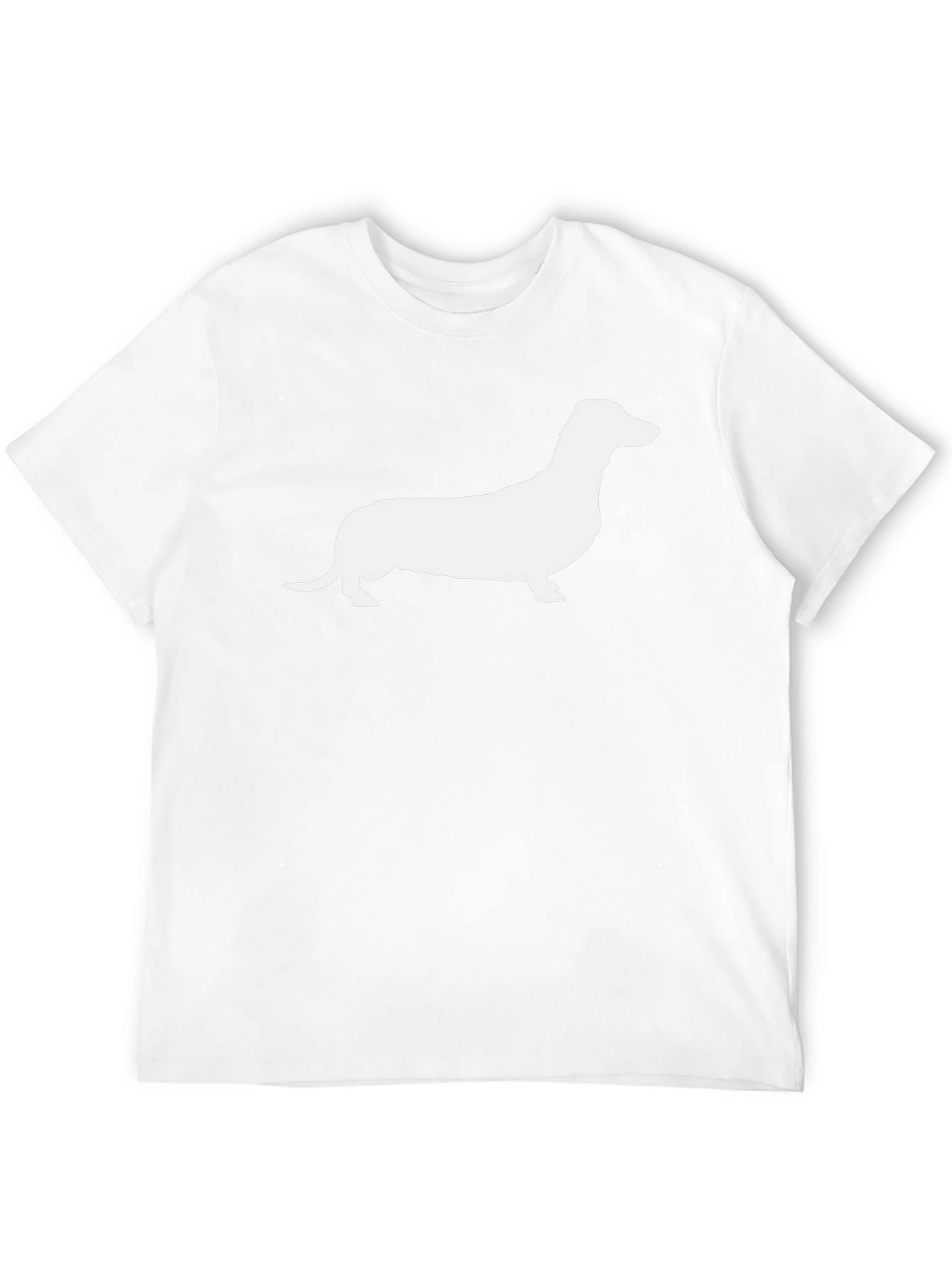 Dachshund Silhouette Graphic Tee - Black Cotton T-Shirt