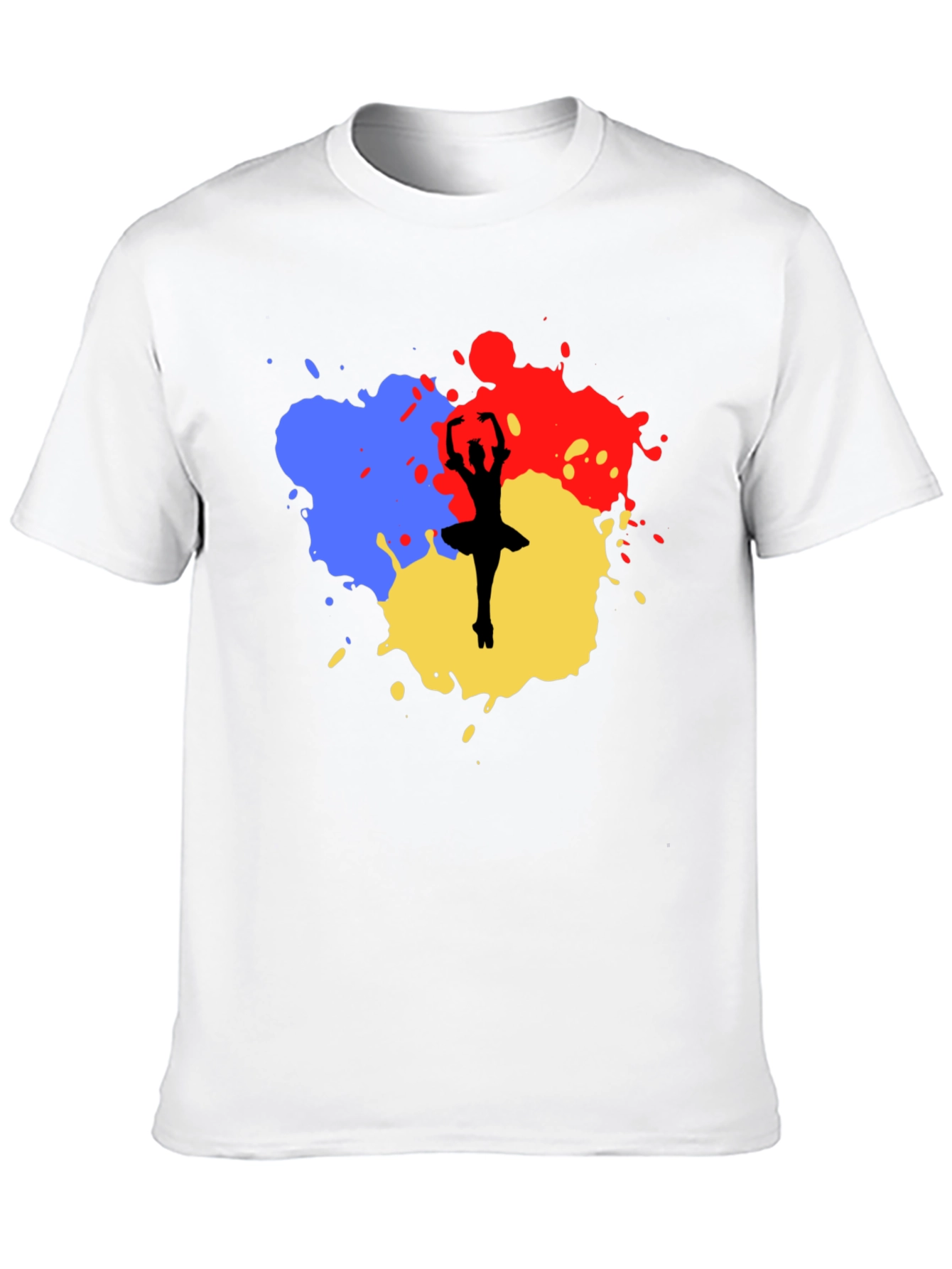 Ballerina Paint Splatter Graphic Tee