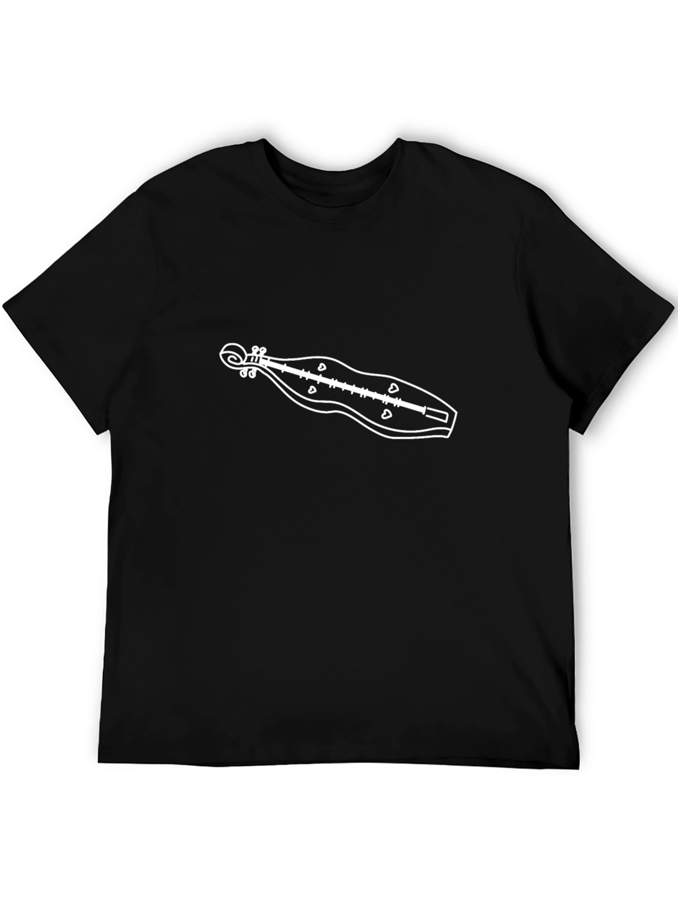 Dulcimer Graphic Tee - Black Cotton T-Shirt