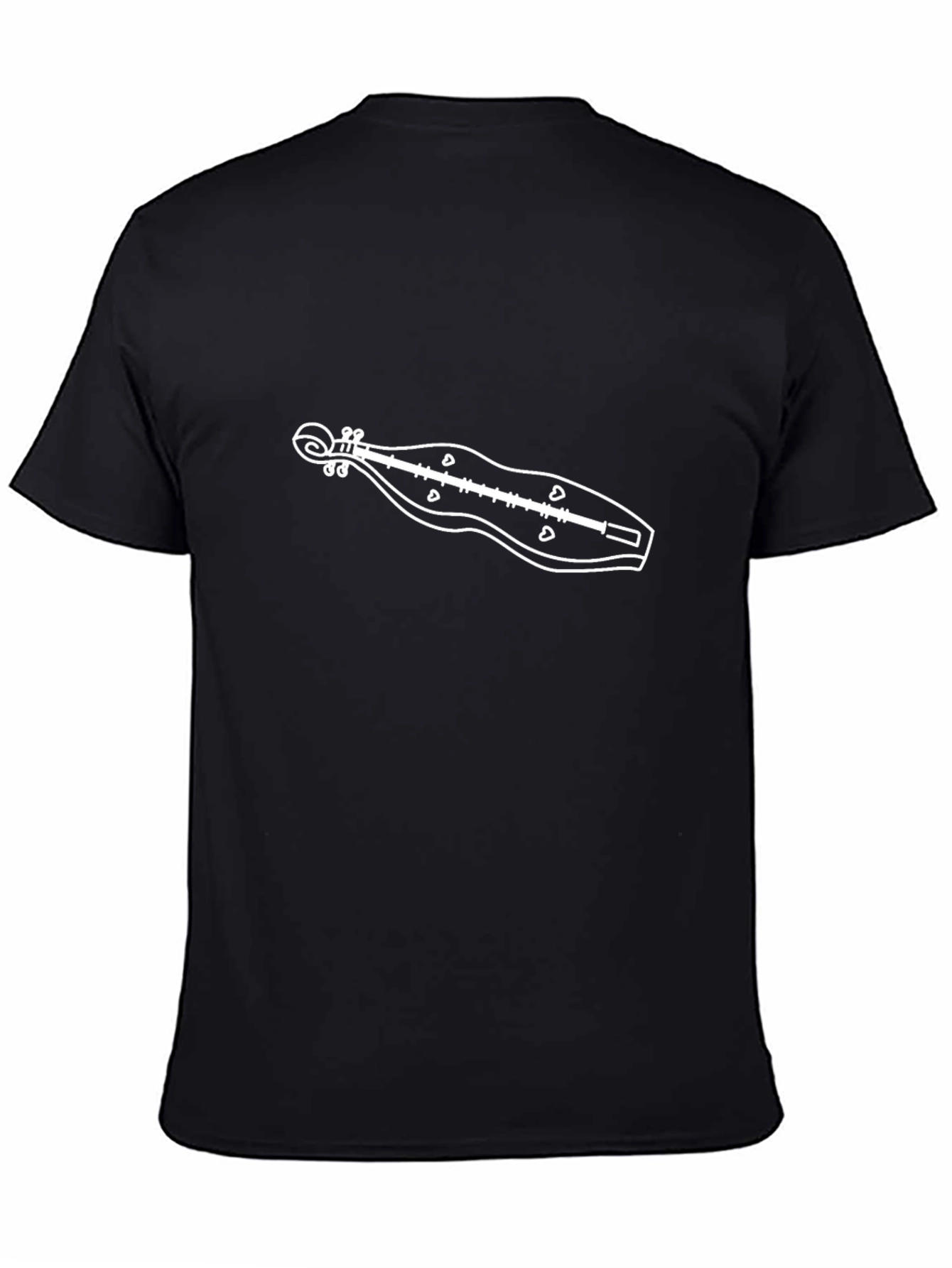 Dulcimer Graphic Tee - Black Cotton T-Shirt