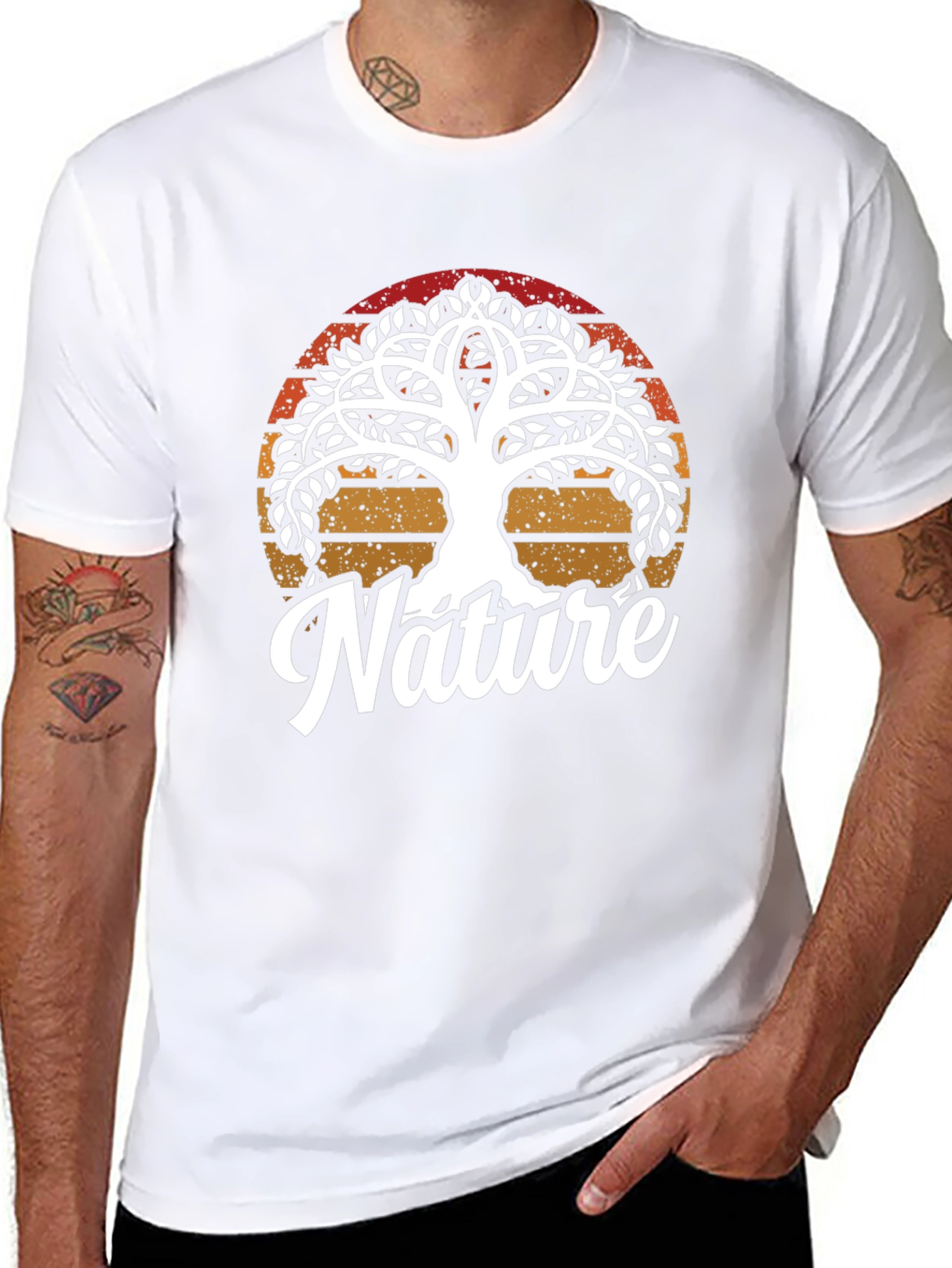 Nature Tree Graphic Tee - Mens Black T-Shirt