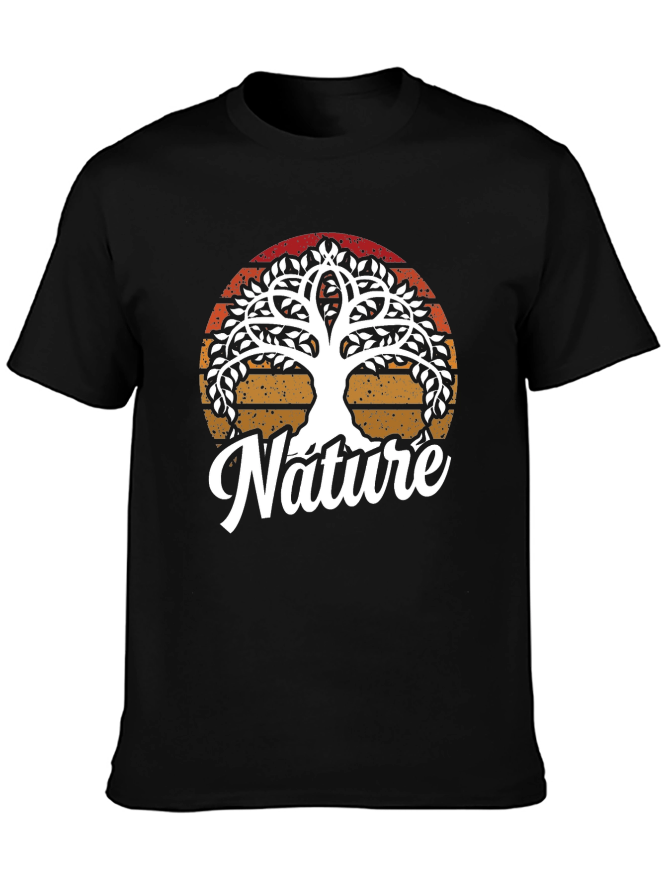 Nature Tree Graphic Tee - Mens Black T-Shirt