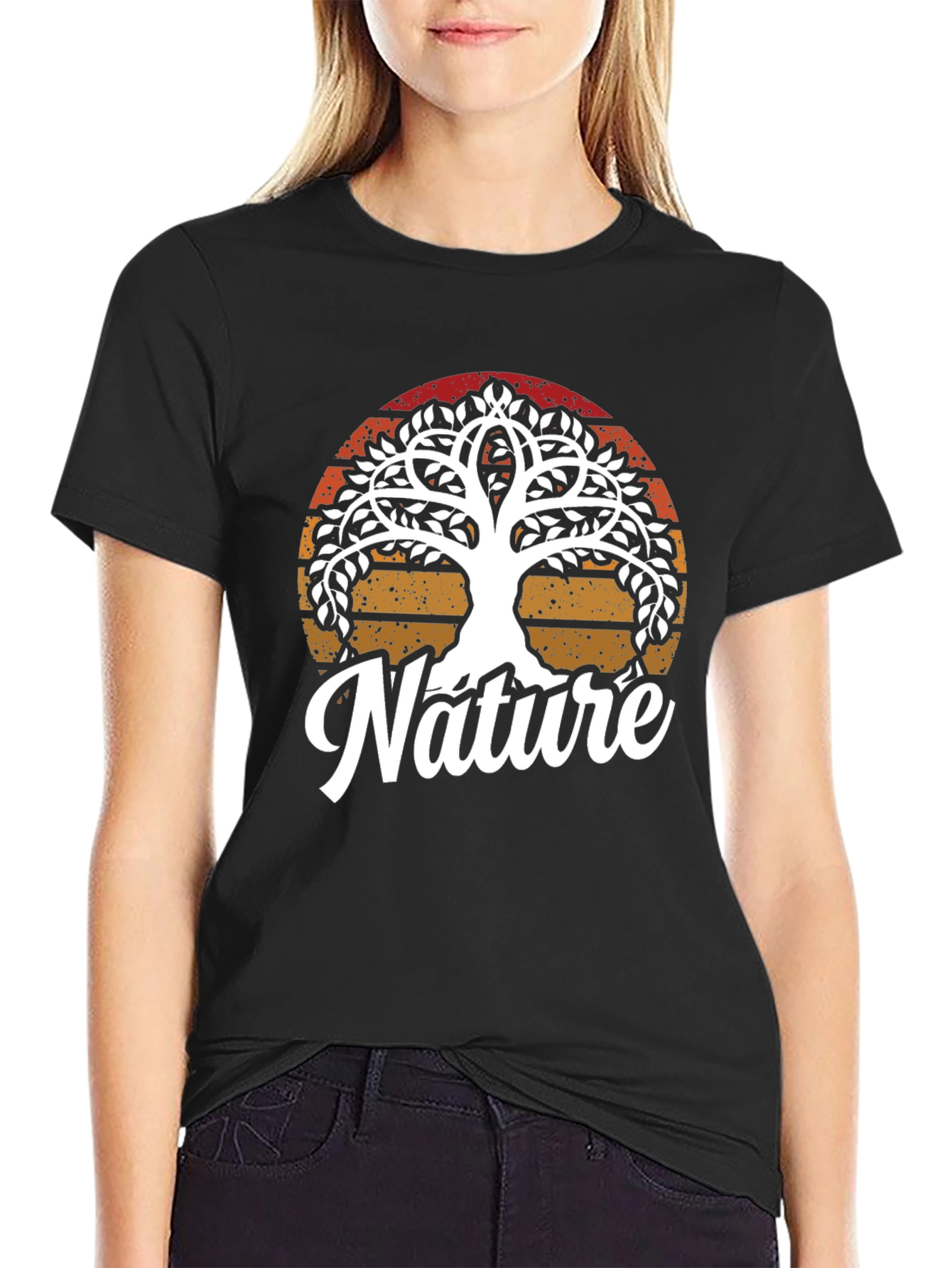 Nature Tree Graphic Tee - Mens Black T-Shirt