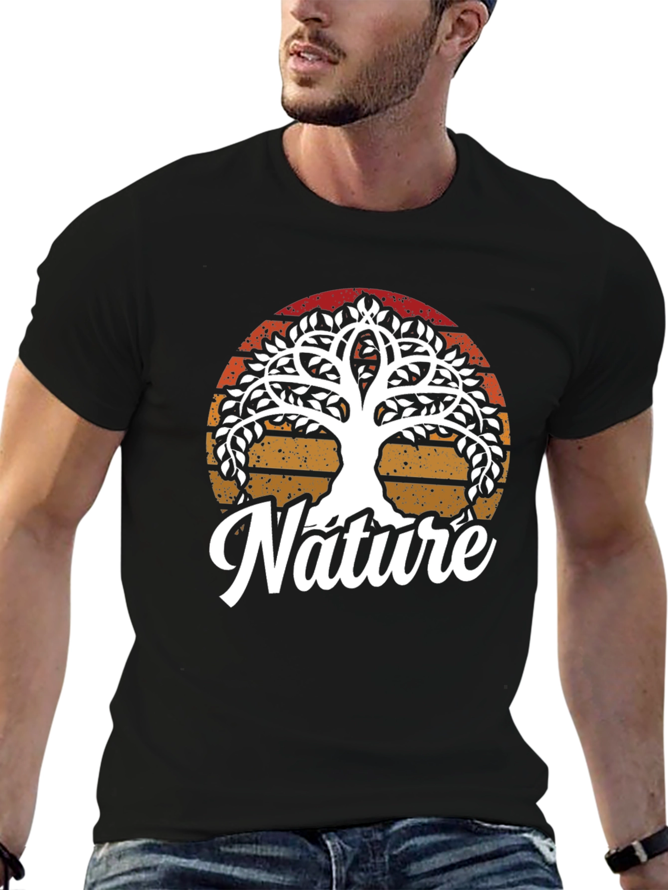 Nature Tree Graphic Tee - Mens Black T-Shirt