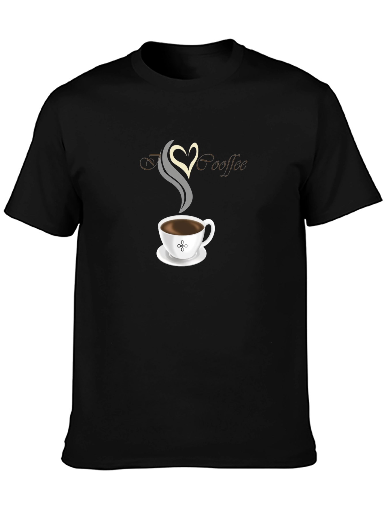 I Heart Coffee Graphic Tee - Black