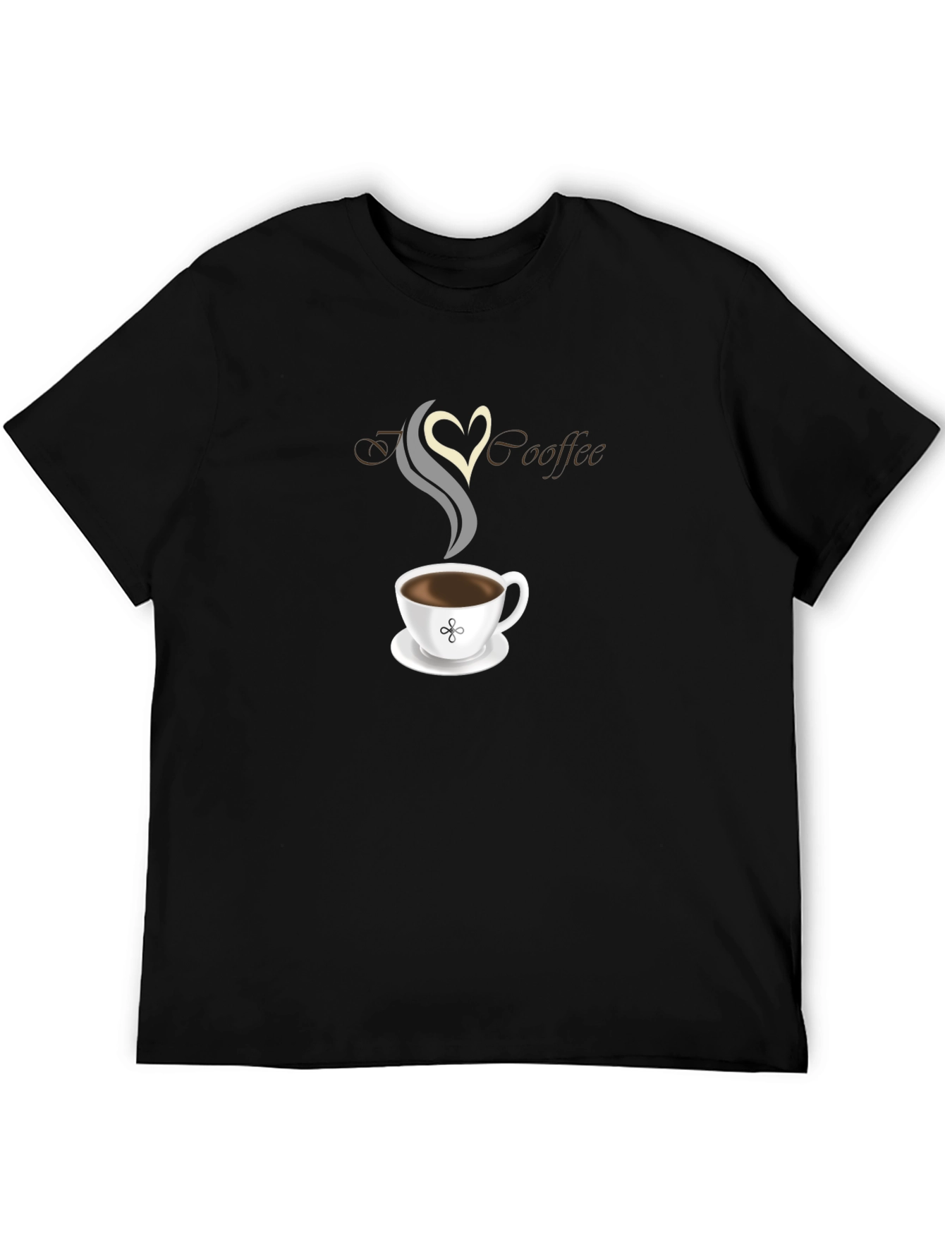 I Heart Coffee Graphic Tee - Black