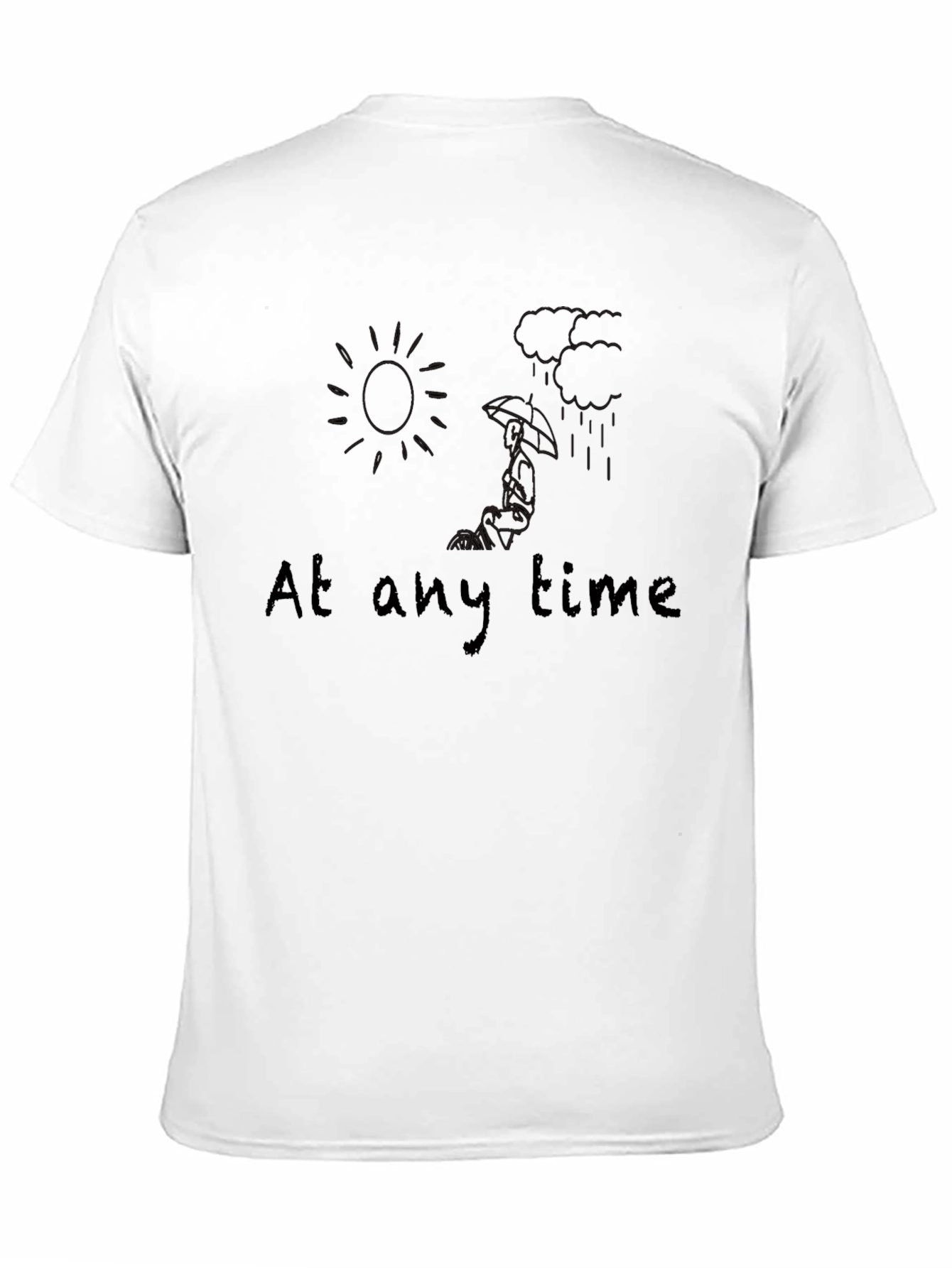 Any Time Black Graphic Tee