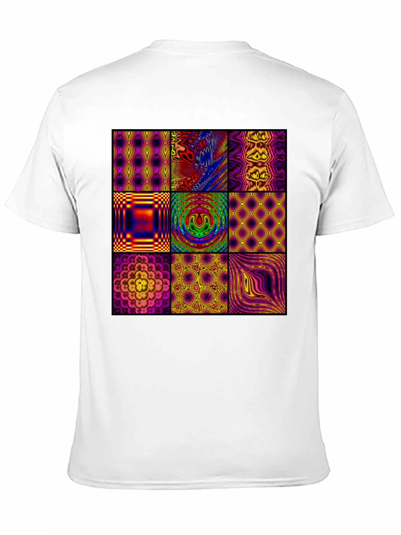 Abstract Pattern Graphic Tee - Mens Black T-Shirt