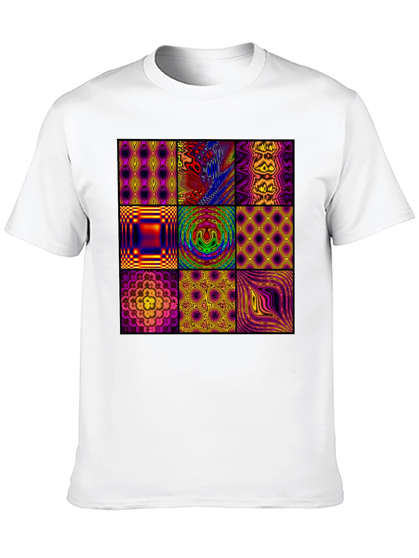 Abstract Pattern Graphic Tee - Mens Black T-Shirt