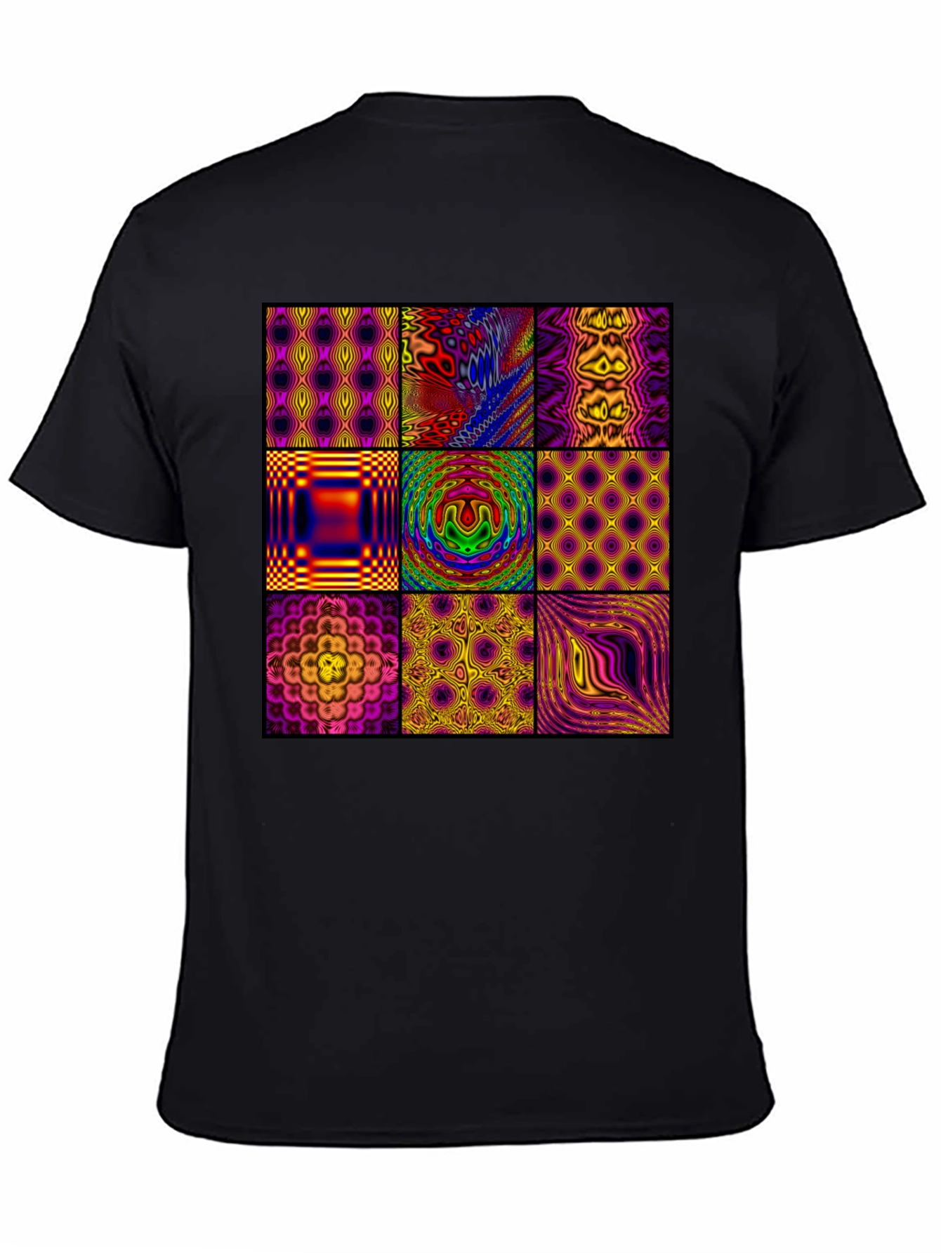 Abstract Pattern Graphic Tee - Mens Black T-Shirt