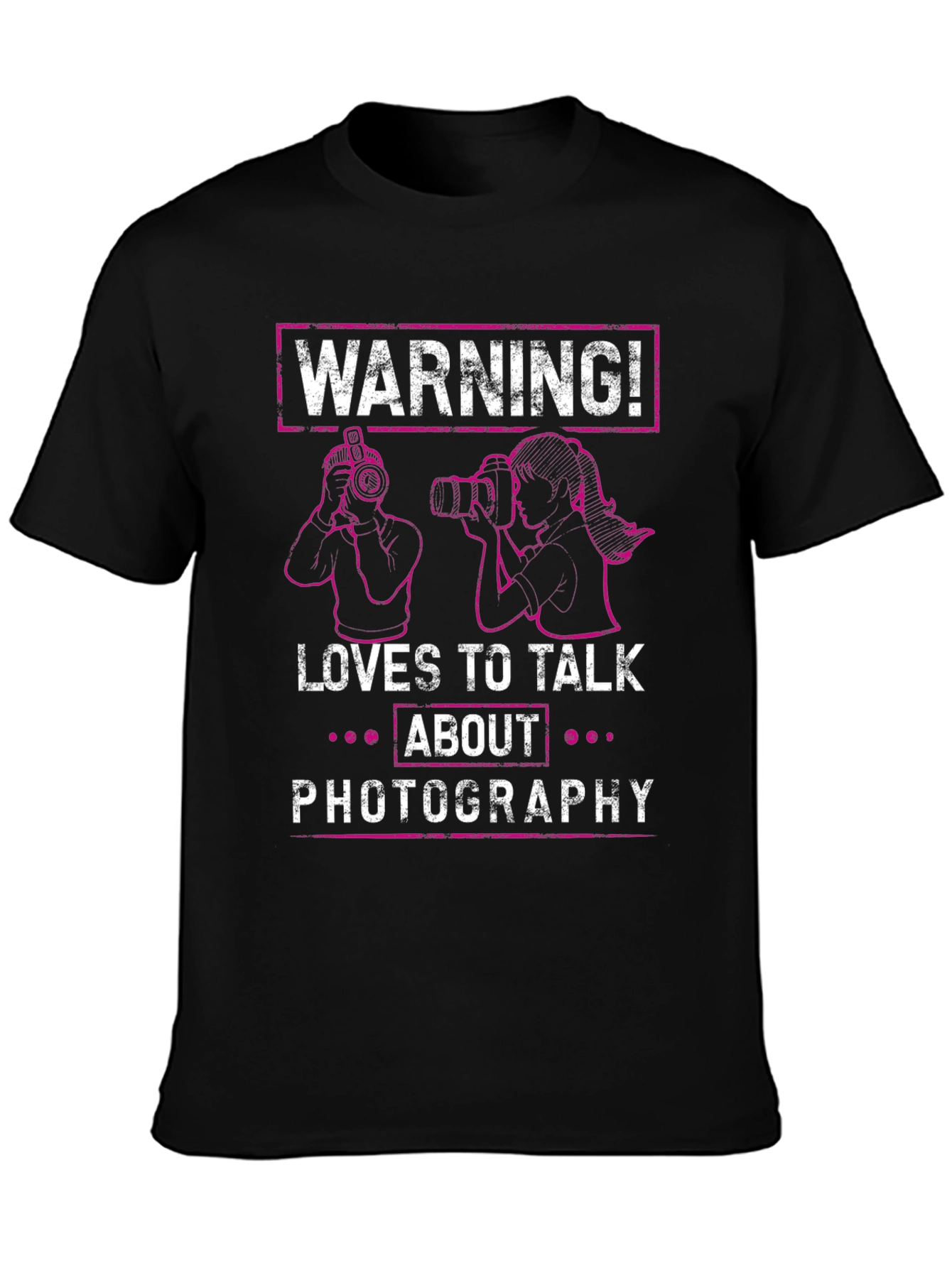 Warning Photographer T-Shirt - Photography Lover Tee