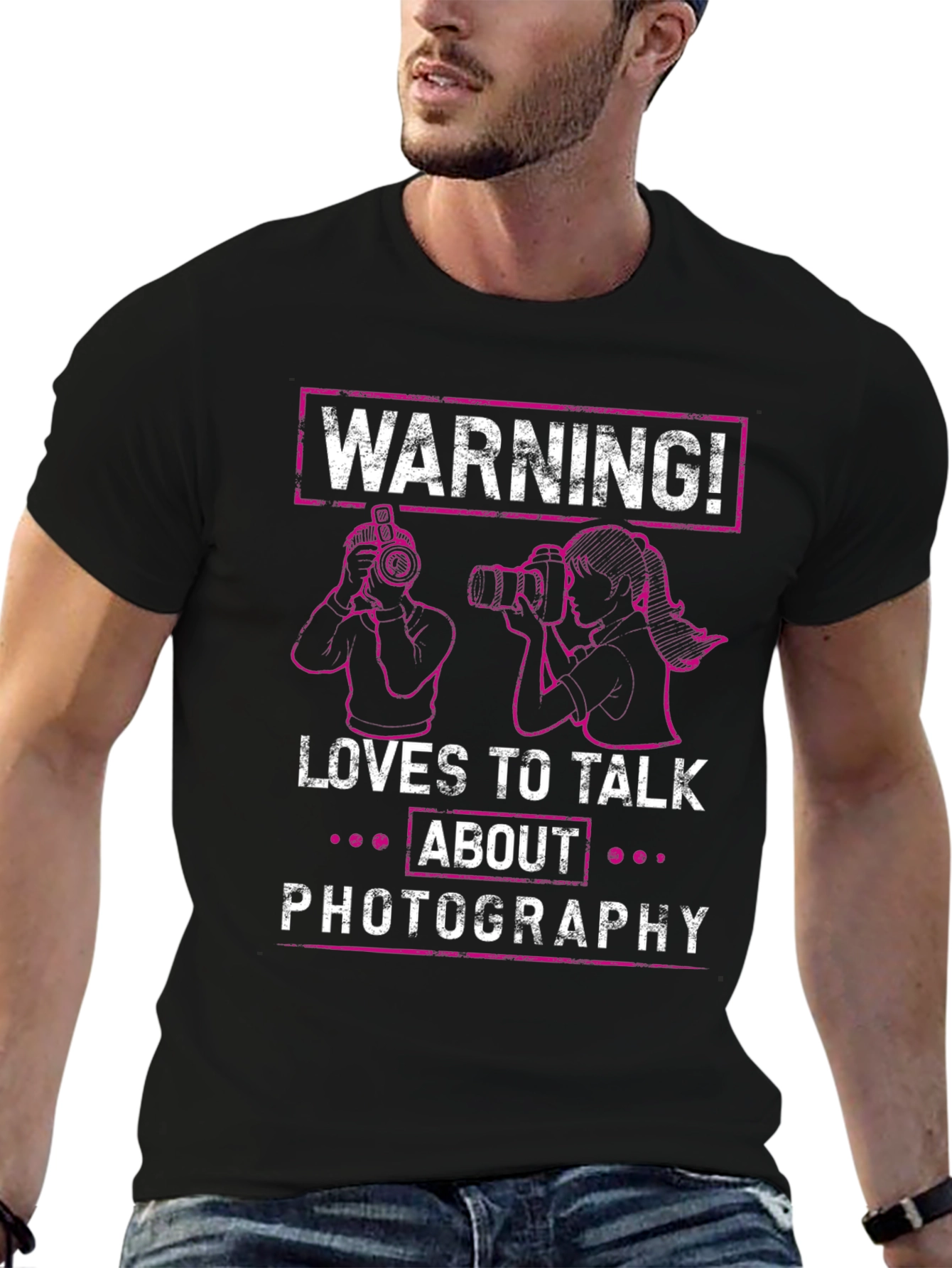 Warning Photographer T-Shirt - Photography Lover Tee