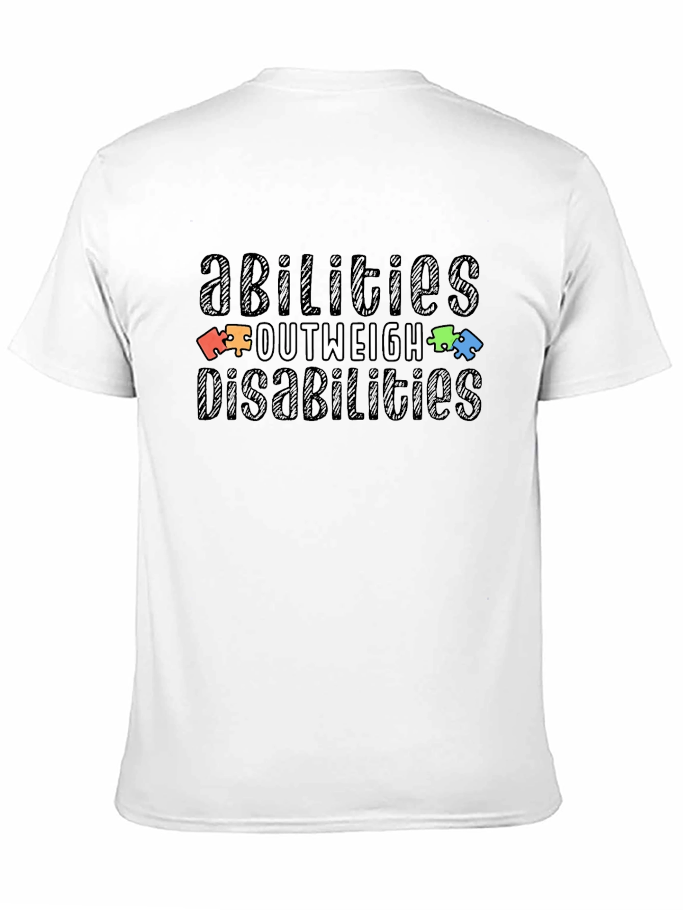 Abilities Outweigh Disabilities T-Shirt Autism Awareness Tee