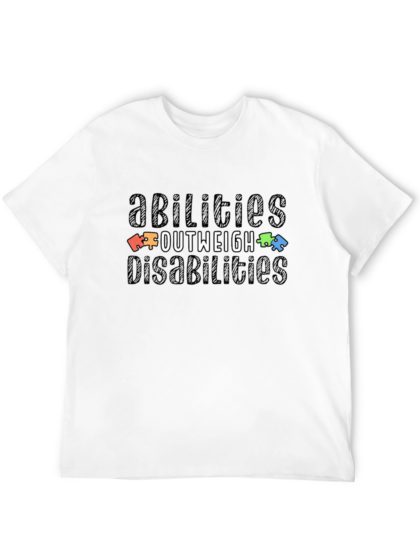 Abilities Outweigh Disabilities T-Shirt Autism Awareness Tee