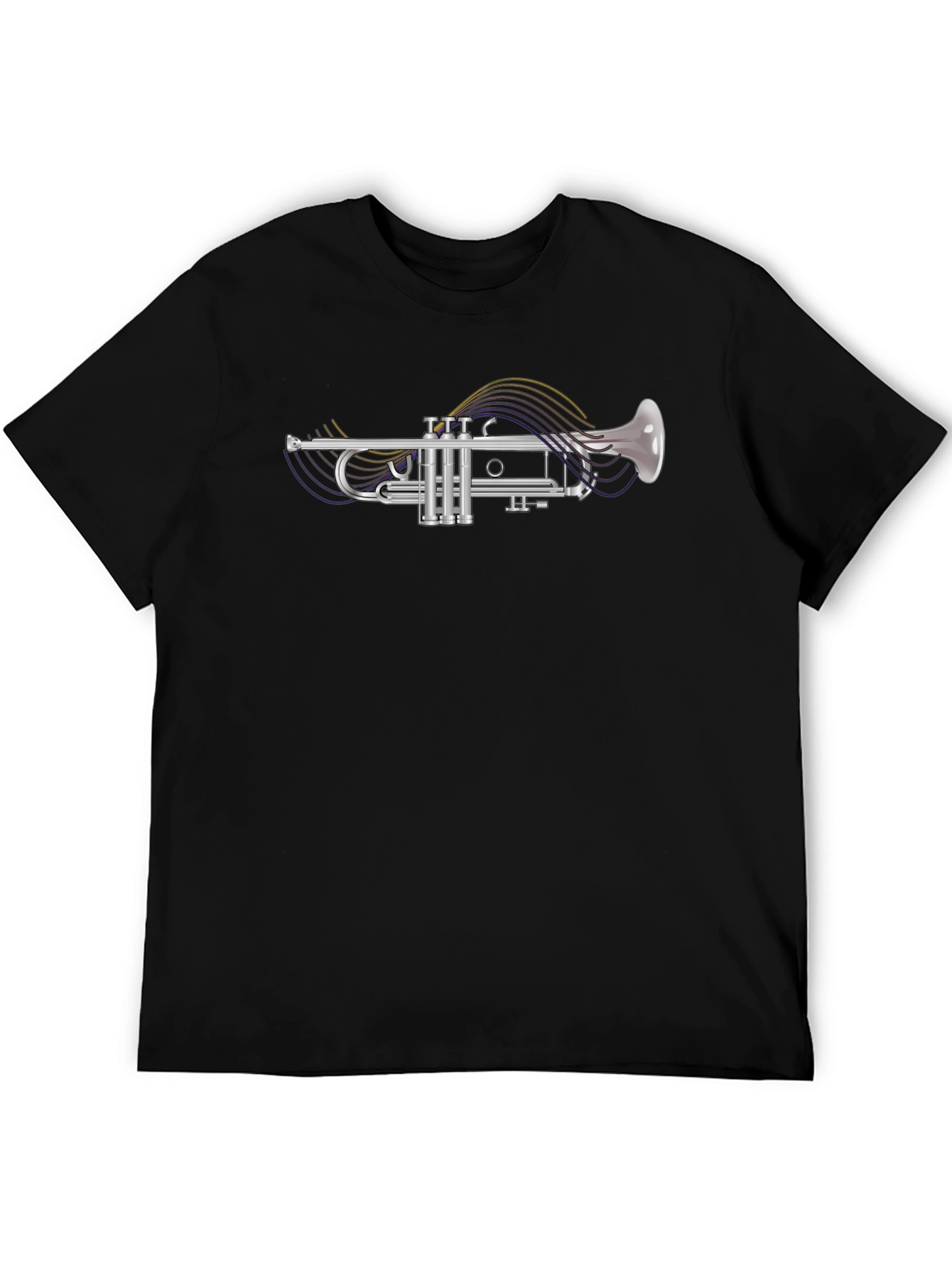 Trumpet Graphic T-Shirt - Black Cotton Tee