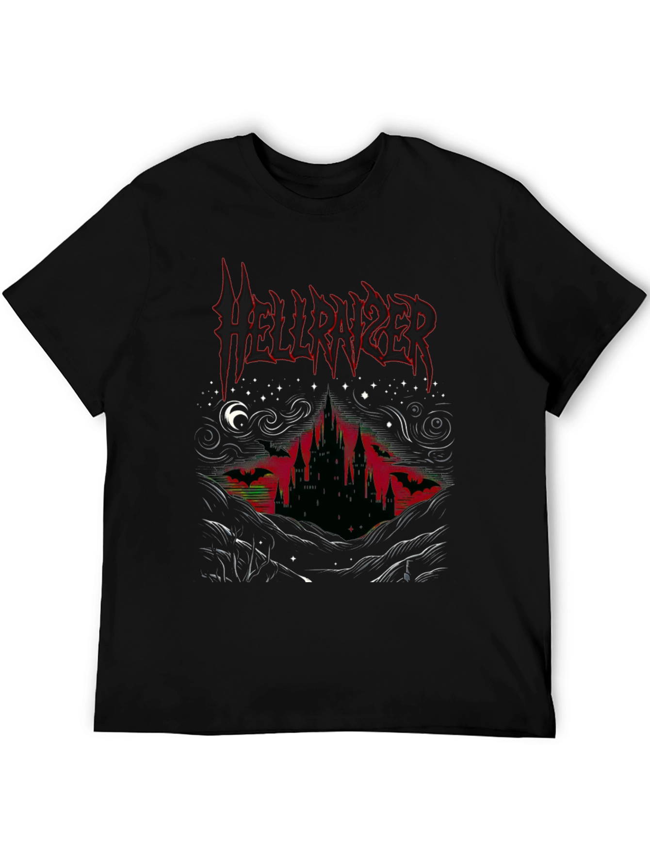 Hellraiser Castle Graphic Tee - Black Metal Style
