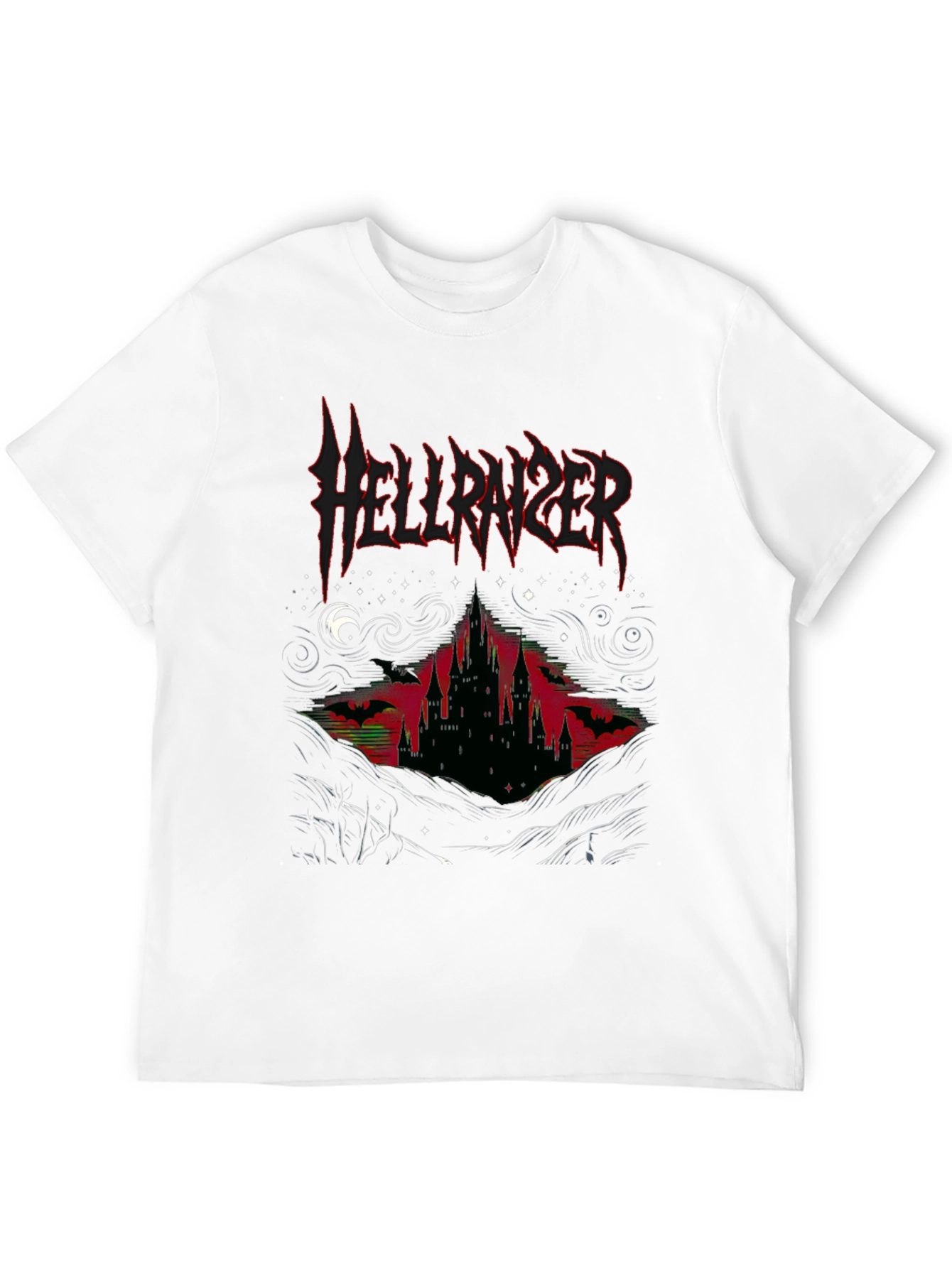 Hellraiser Castle Graphic Tee - Black Metal Style