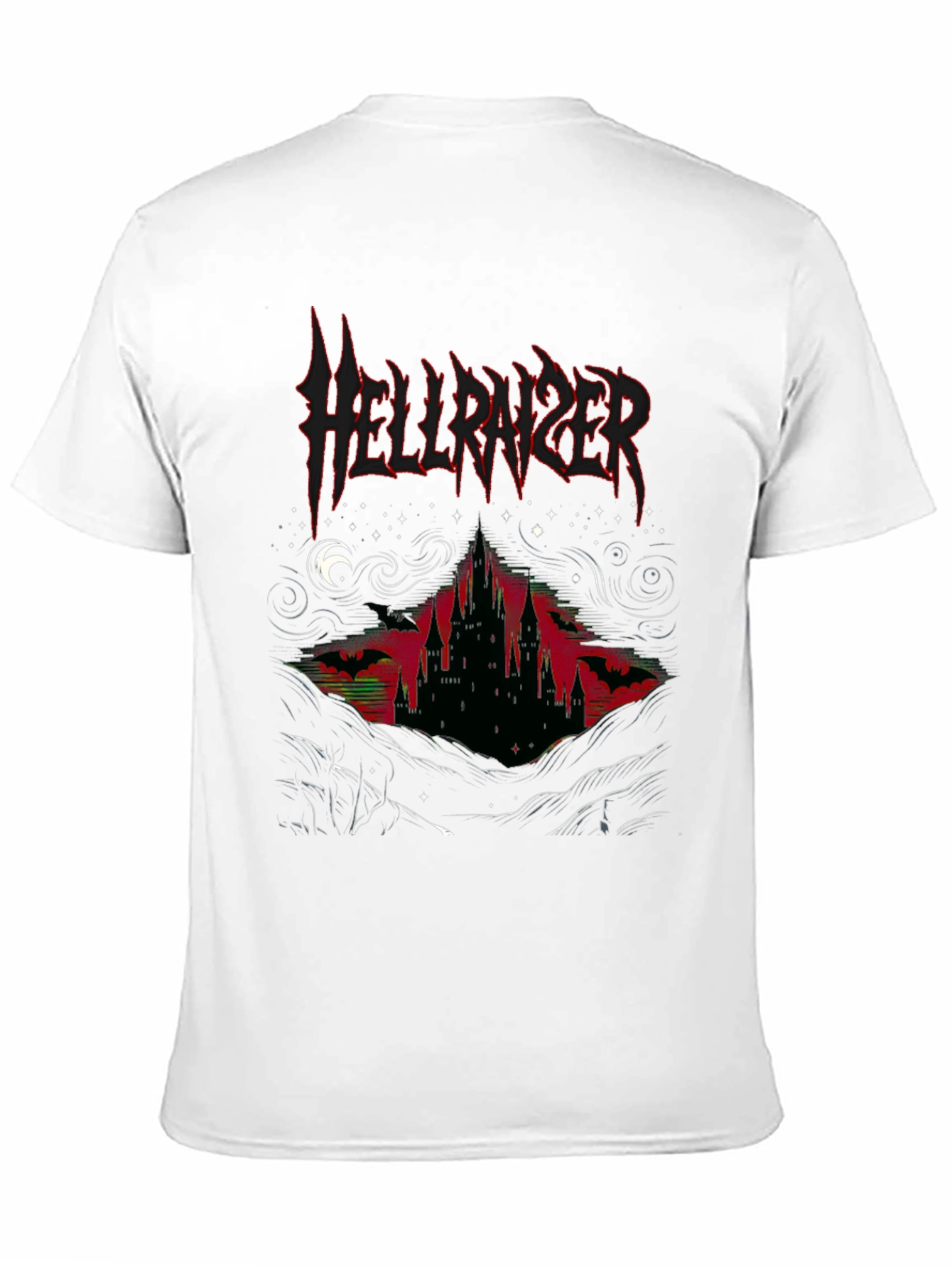 Hellraiser Castle Graphic Tee - Black Metal Style