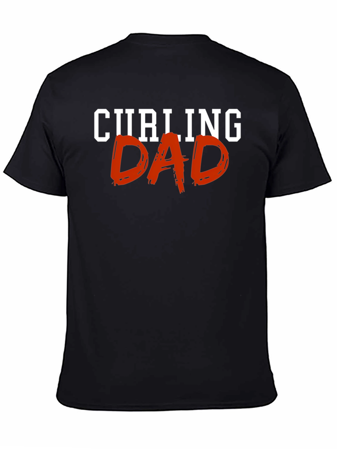 Curling Dad Graphic T-Shirt - Black
