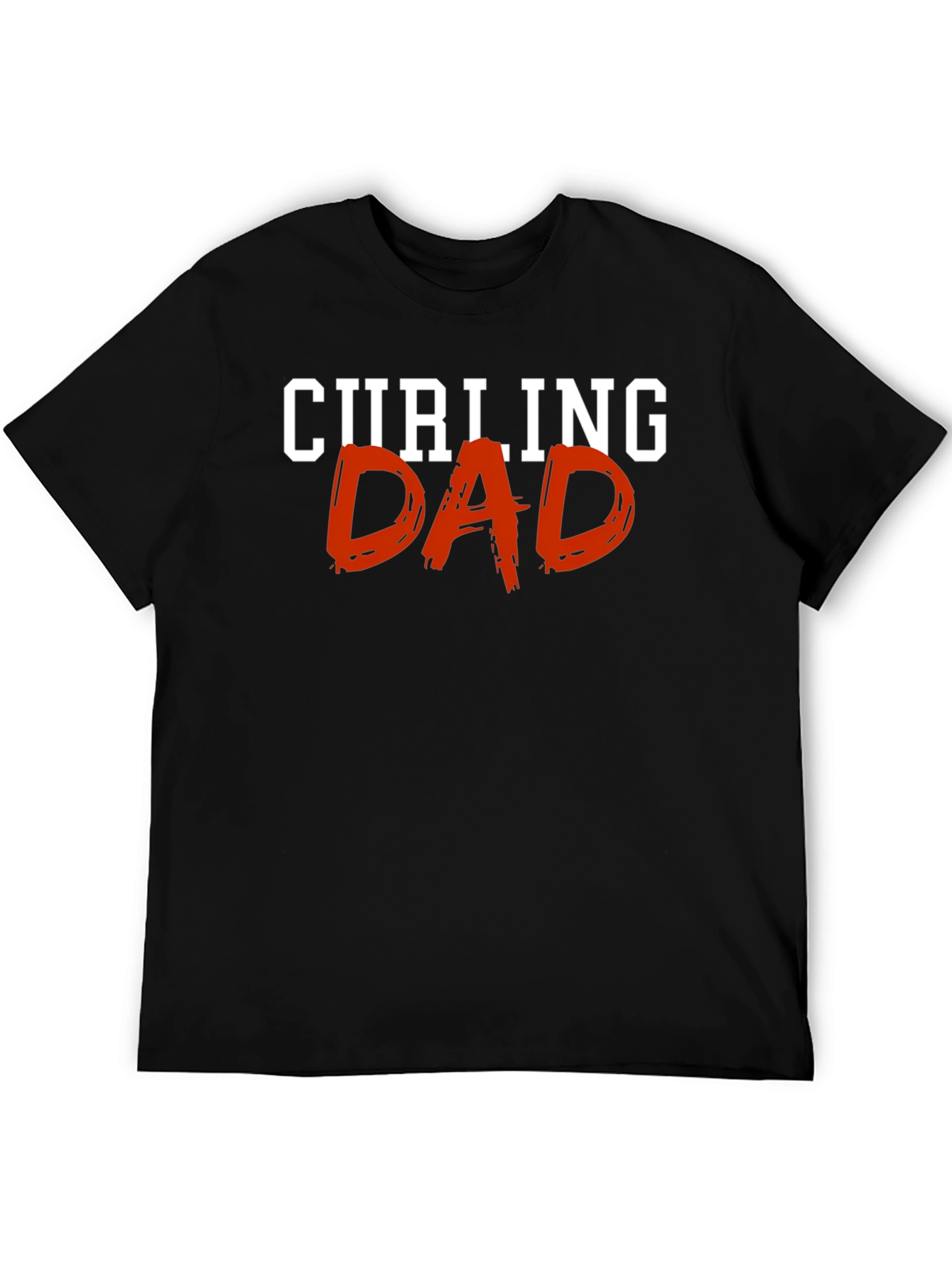Curling Dad Graphic T-Shirt - Black