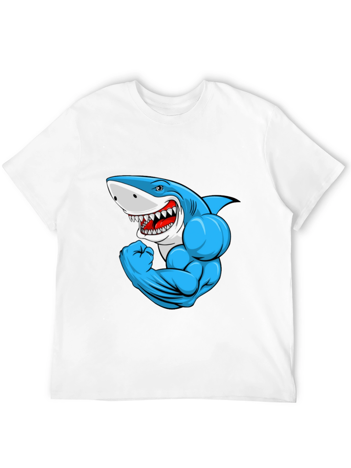 Muscle Shark Graphic Black T-Shirt