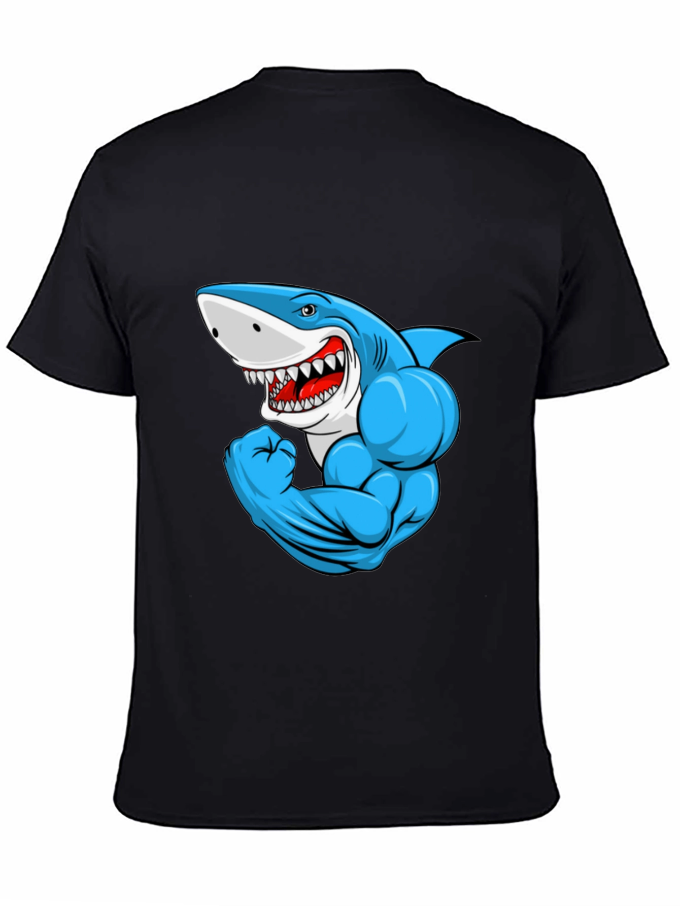Muscle Shark Graphic Black T-Shirt