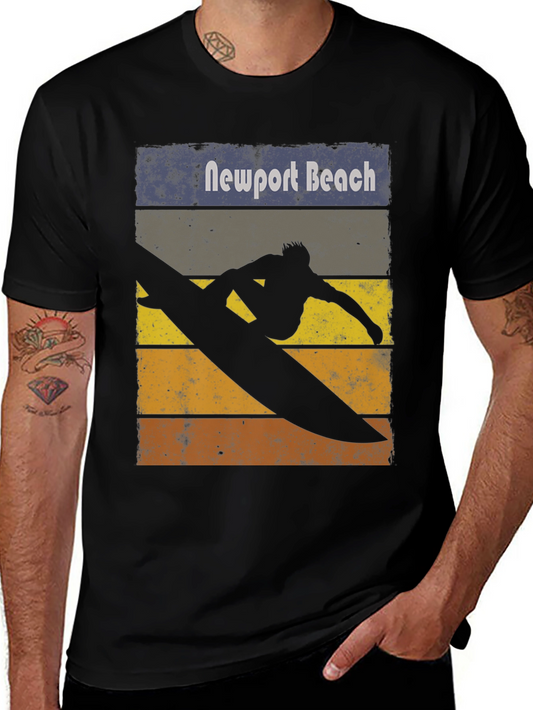 Newport Beach Surfer Graphic T-Shirt