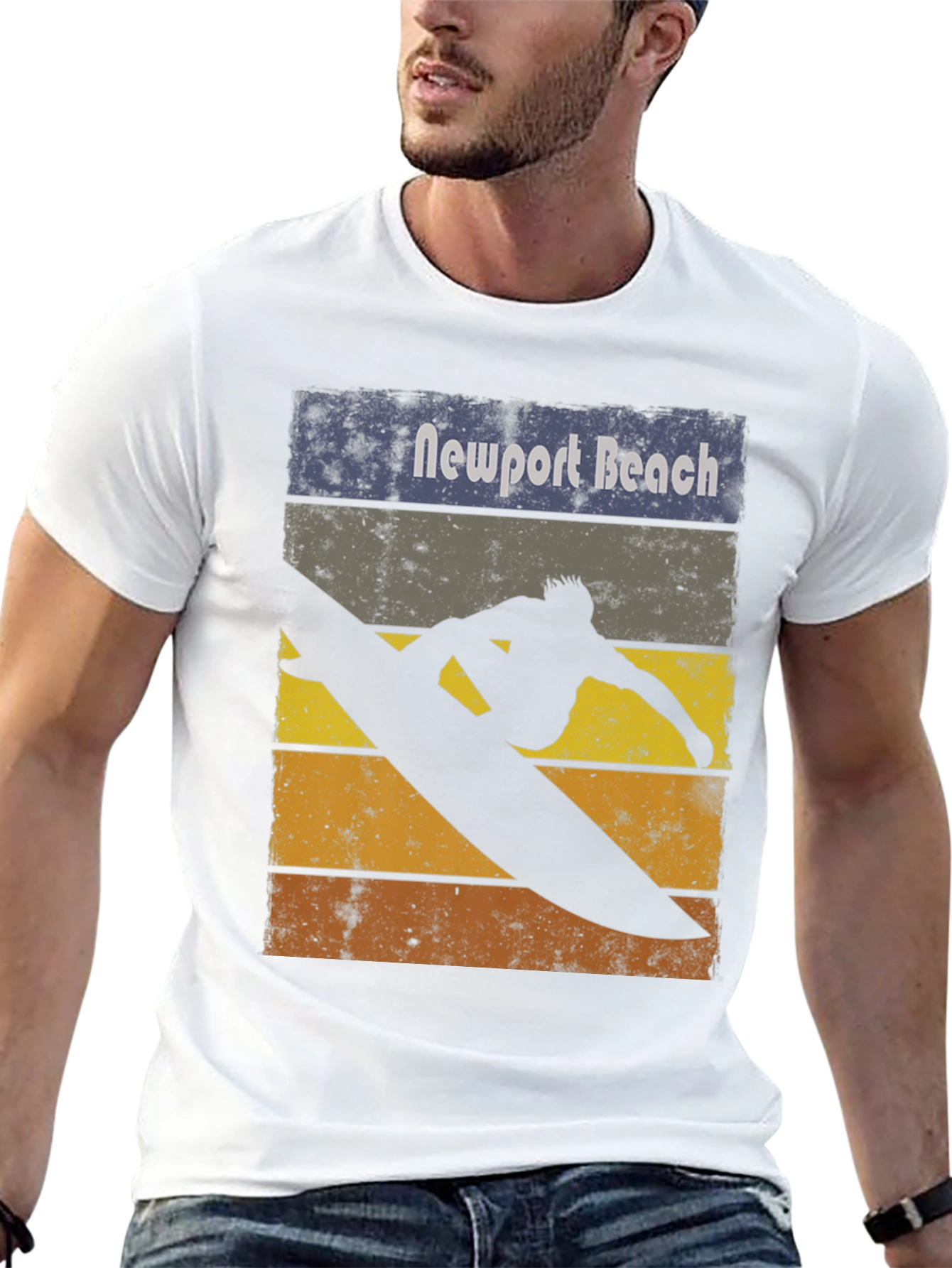 Newport Beach Surfer Graphic T-Shirt