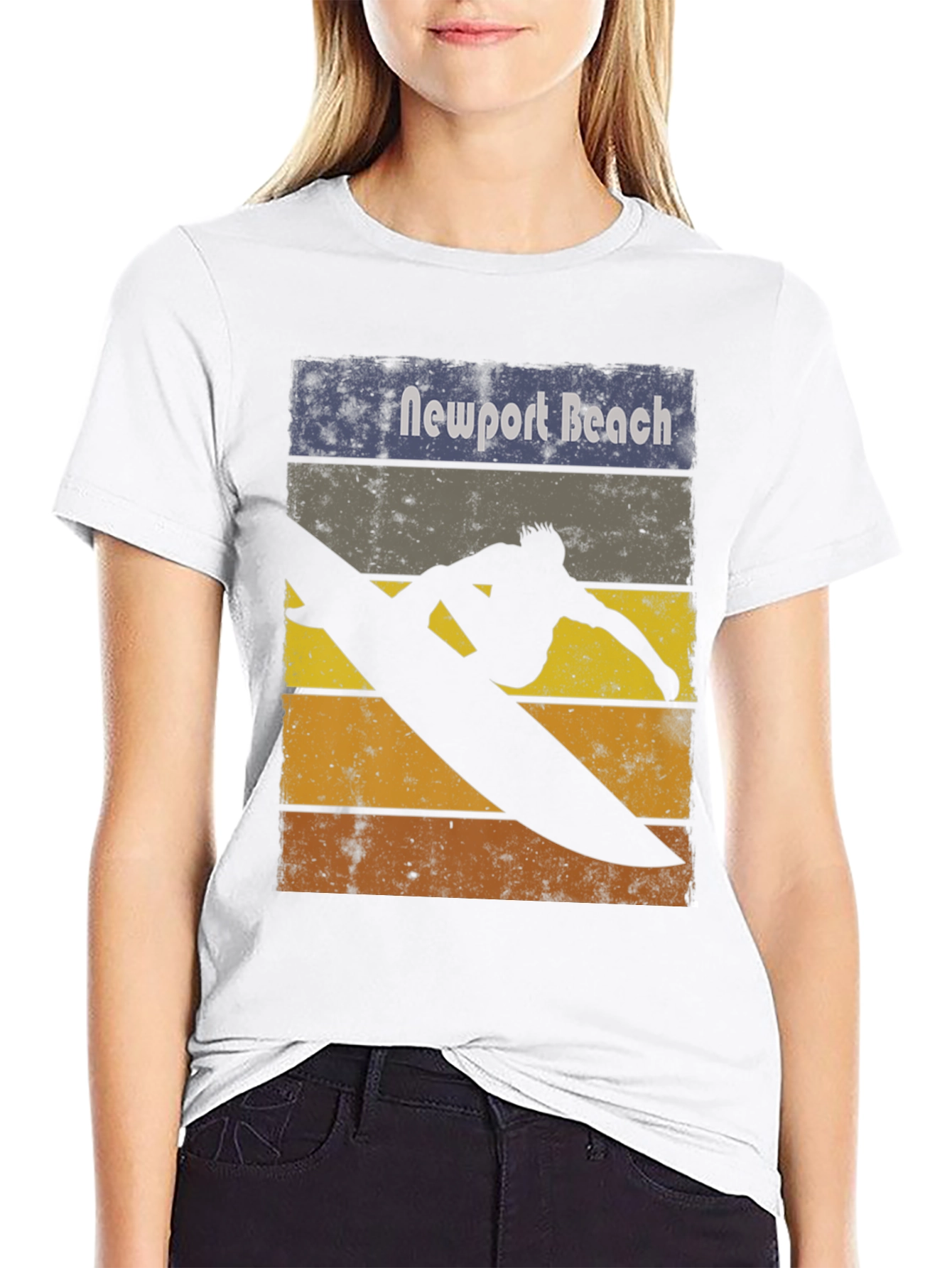 Newport Beach Surfer Graphic T-Shirt