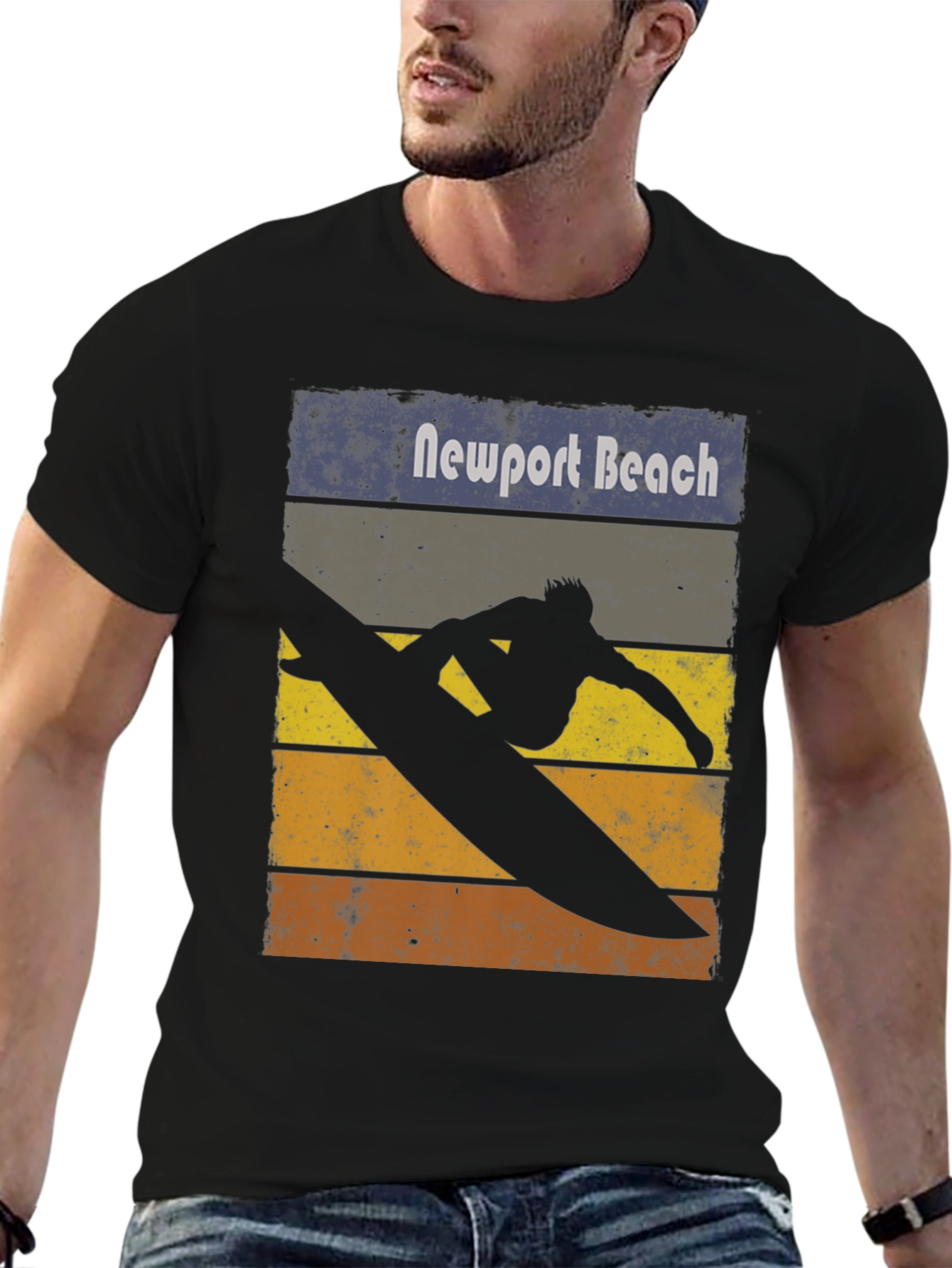 Newport Beach Surfer Graphic T-Shirt
