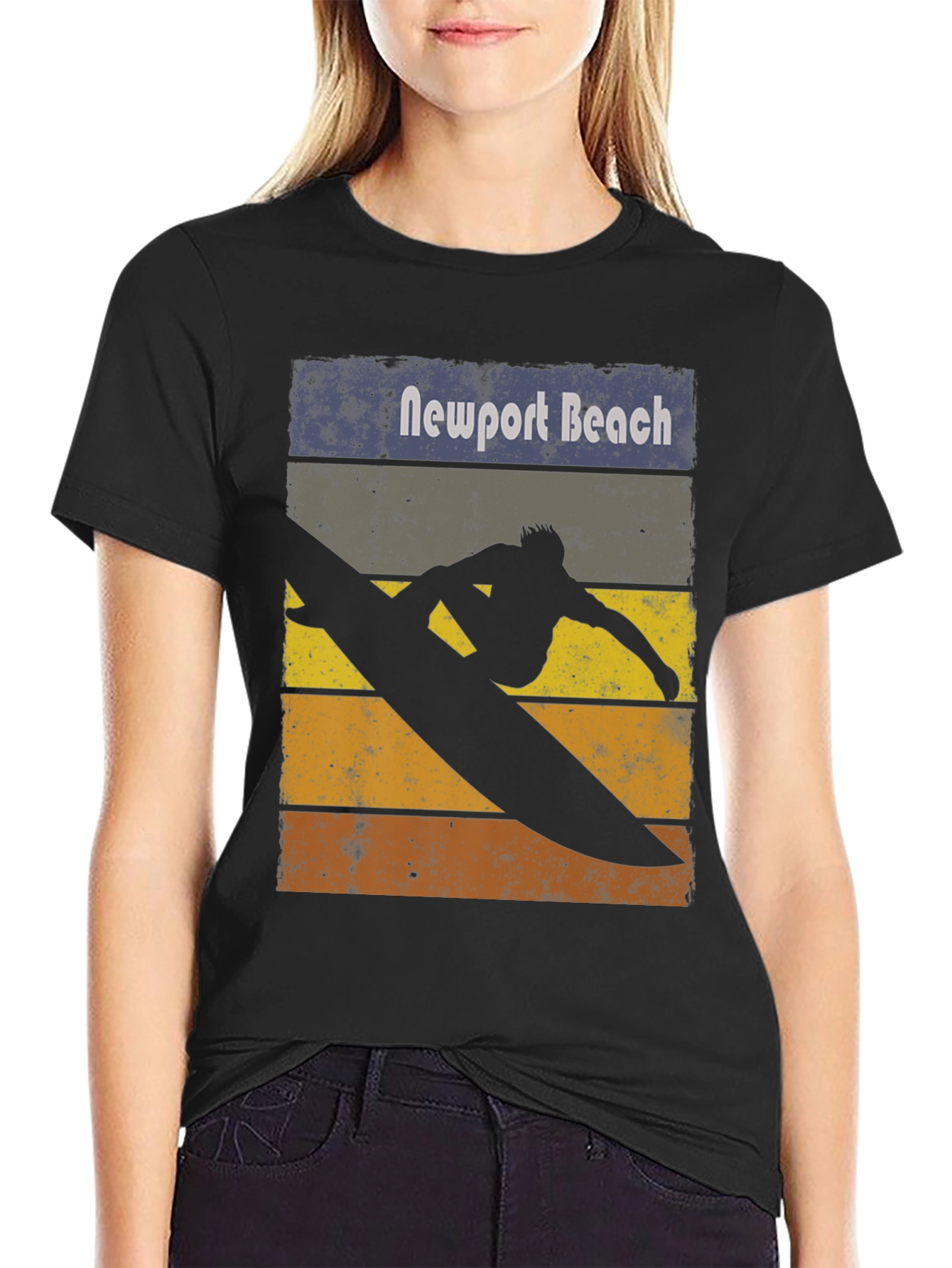 Newport Beach Surfer Graphic T-Shirt
