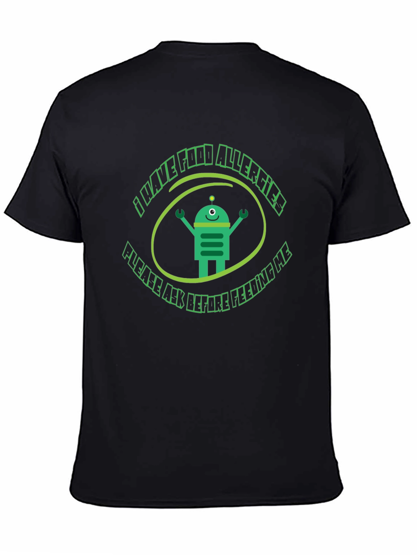Food Allergy Awareness T-Shirt - Robot Design